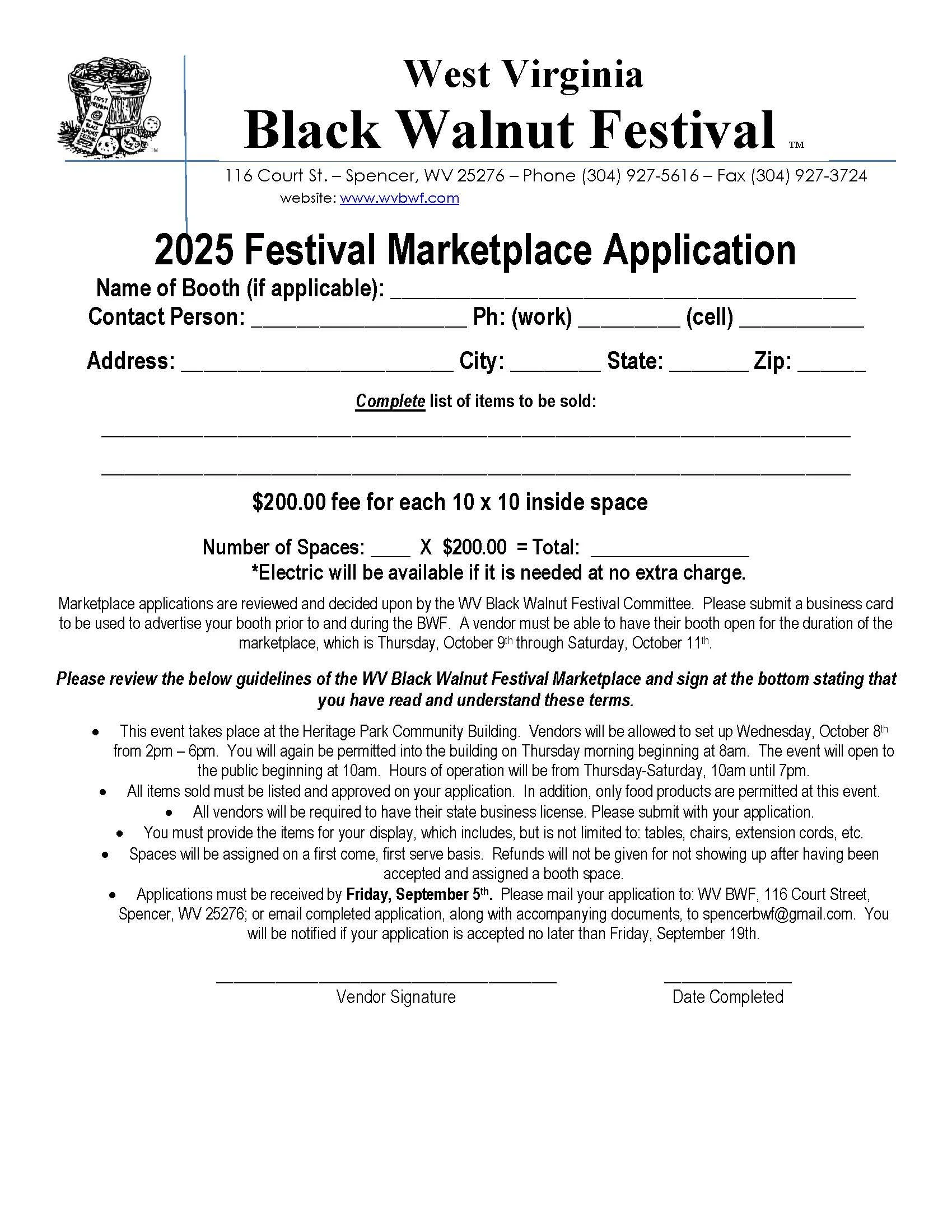Marketplace — West Virginia Black Walnut Festival
