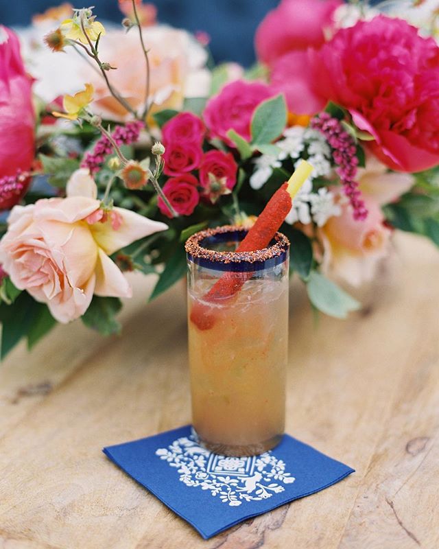 Cheers! We wove B&amp;Ms crest through out their special celebration for a little extra fiesta fun! Also those flowers by @oakandtheowl😍!!! Photo by @_mikeradford, planning by @amorology 🎉