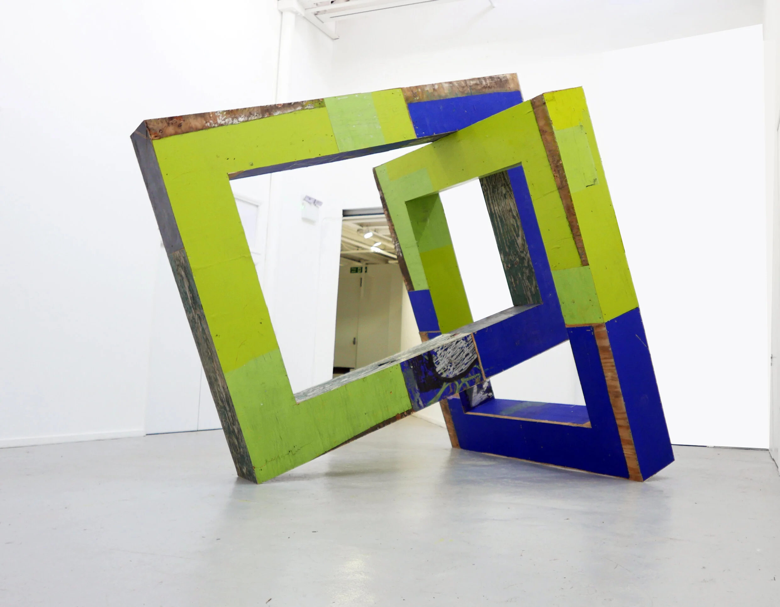 Ruff Neck Business 2019, Sculpture from found hoardings. The Bomb Factory Art foundation London