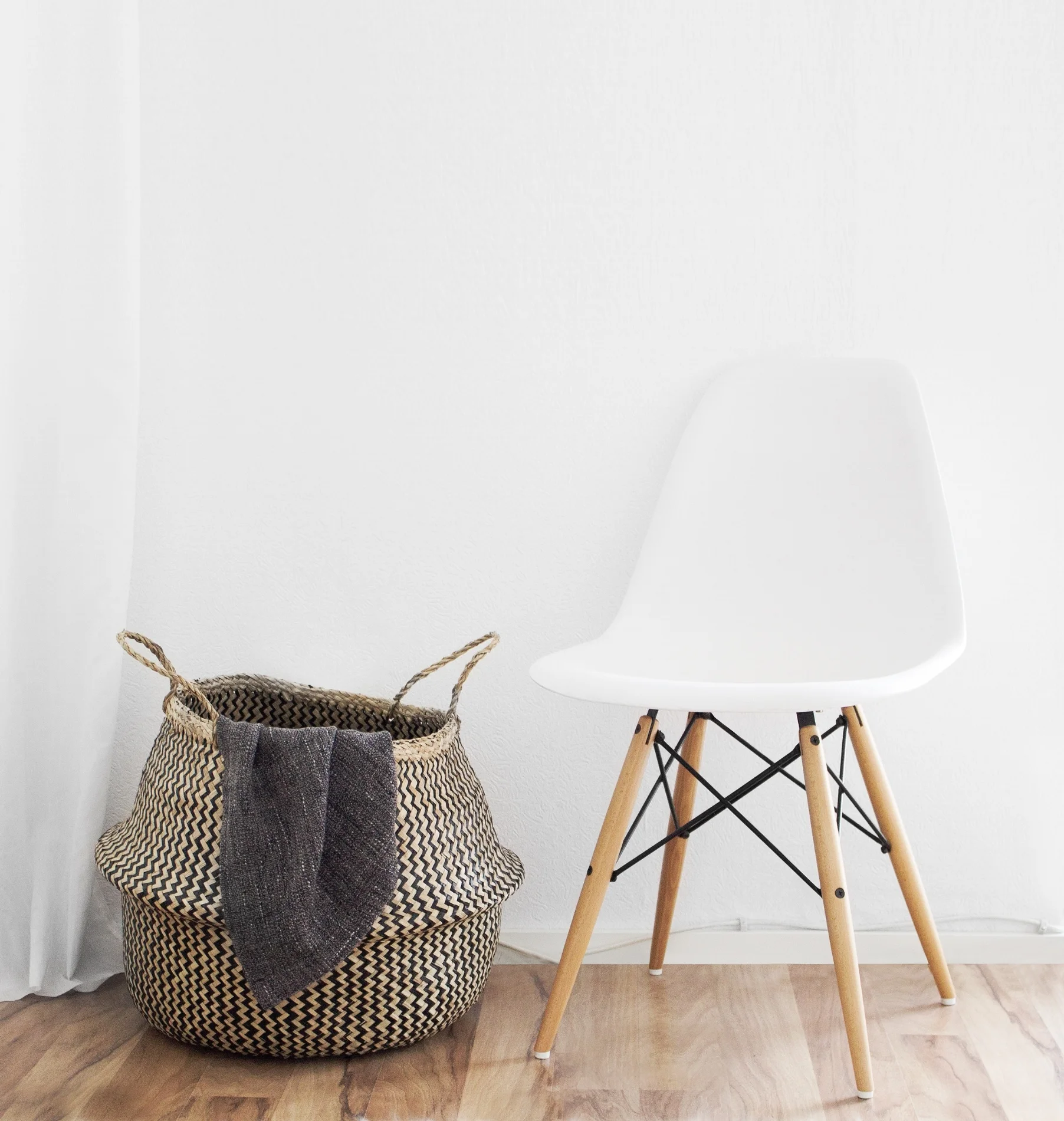 laundry in the basket that needs to be decluttered