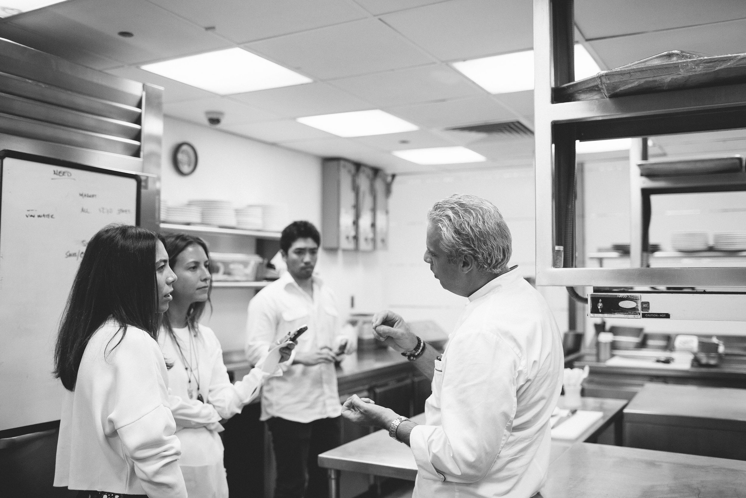 Nicole & Vanessa of Bonberi interviewing Chef Eric Ripert in Le Bernardin. NYC, 2014