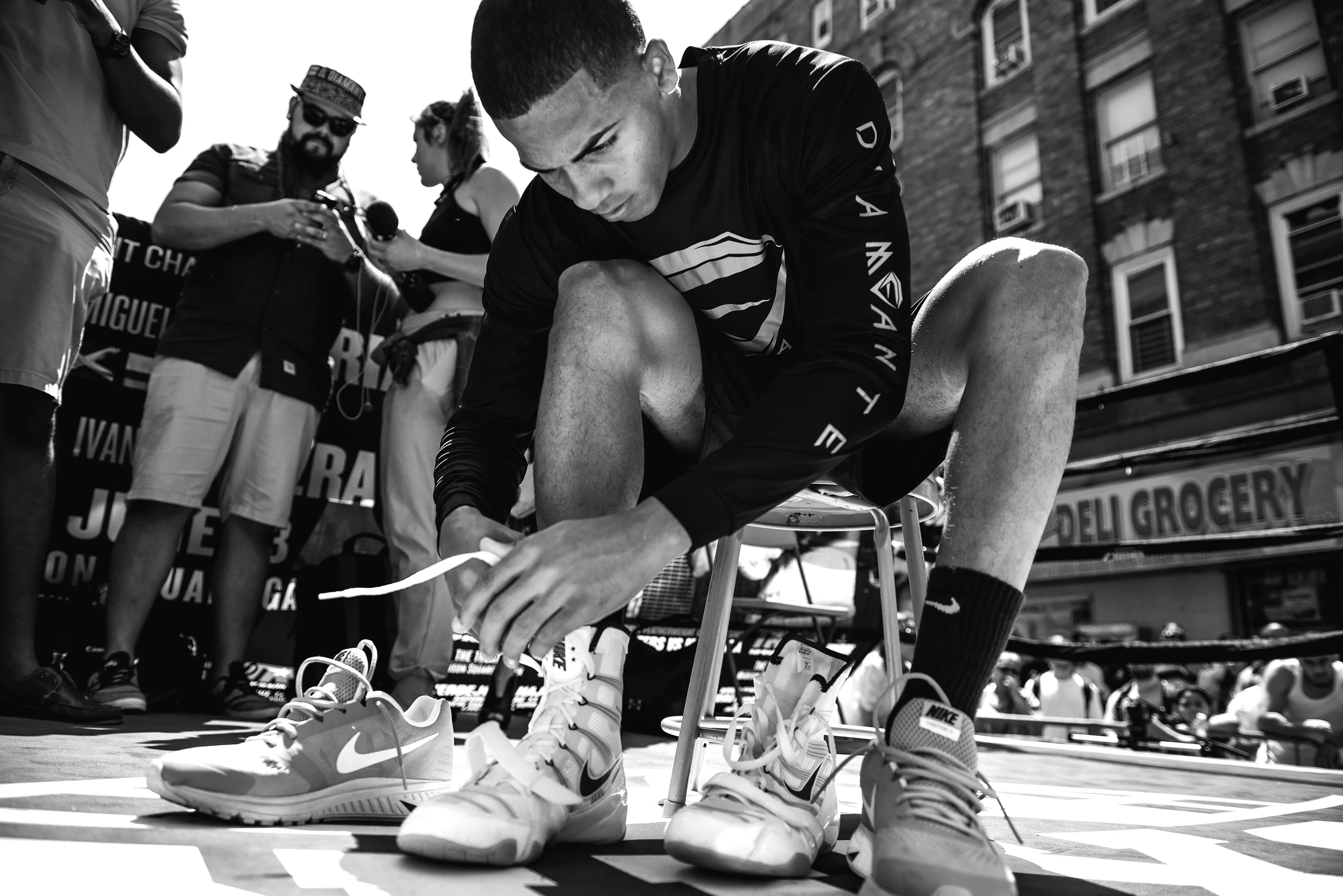  Felix " El Diamante " Verdejo at the Bronx Cultural Arts Festival in New York on Saturday May 30th 2015 promotes  his next fight against Ivan Najera (not shown) at the Madison Square Garden Theater on Saturday June 13, 2015. 