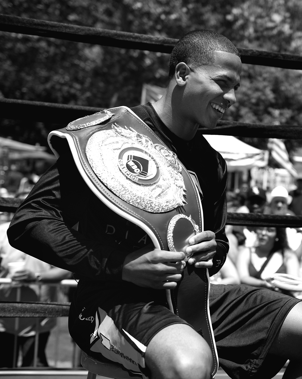  Felix " El Diamante " Verdejo at the Bronx Cultural Arts Festival in New York on Saturday May 30th 2015 promotes  his next fight against Ivan Najera (not shown) at the Madison Square Garden Theater on Saturday June 13, 2015. 
