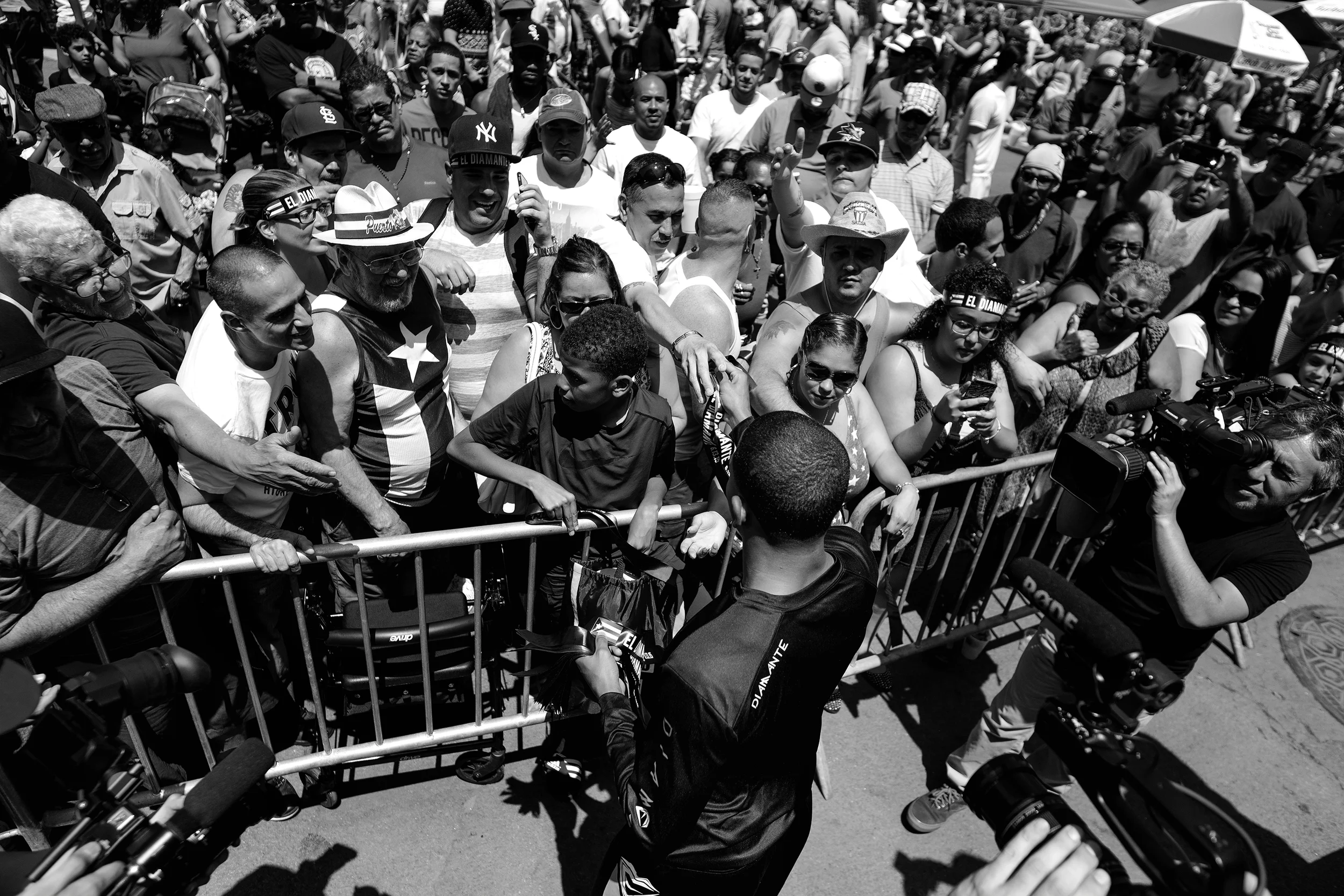  Felix " El Diamante " Verdejo at the Bronx Cultural Arts Festival in New York on Saturday May 30th 2015 promotes  his next fight against Ivan Najera (not shown) at the Madison Square Garden Theater on Saturday June 13, 2015. 