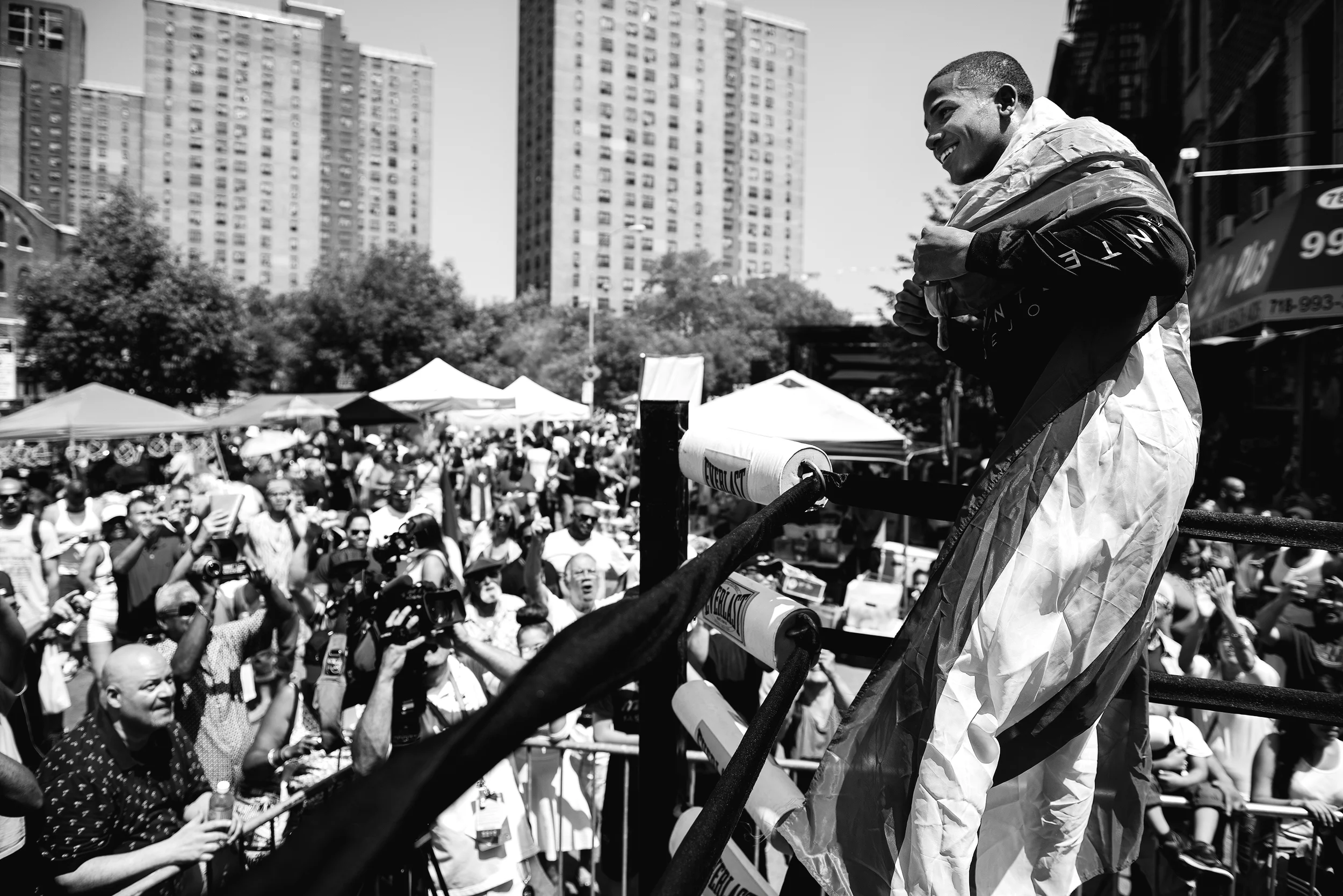 Felix " El Diamante " Verdejo at the Bronx Cultural Arts Festival in New York on Saturday May 30th 2015 promotes  his next fight against Ivan Najera (not shown) at the Madison Square Garden Theater on Saturday June 13, 2015. 