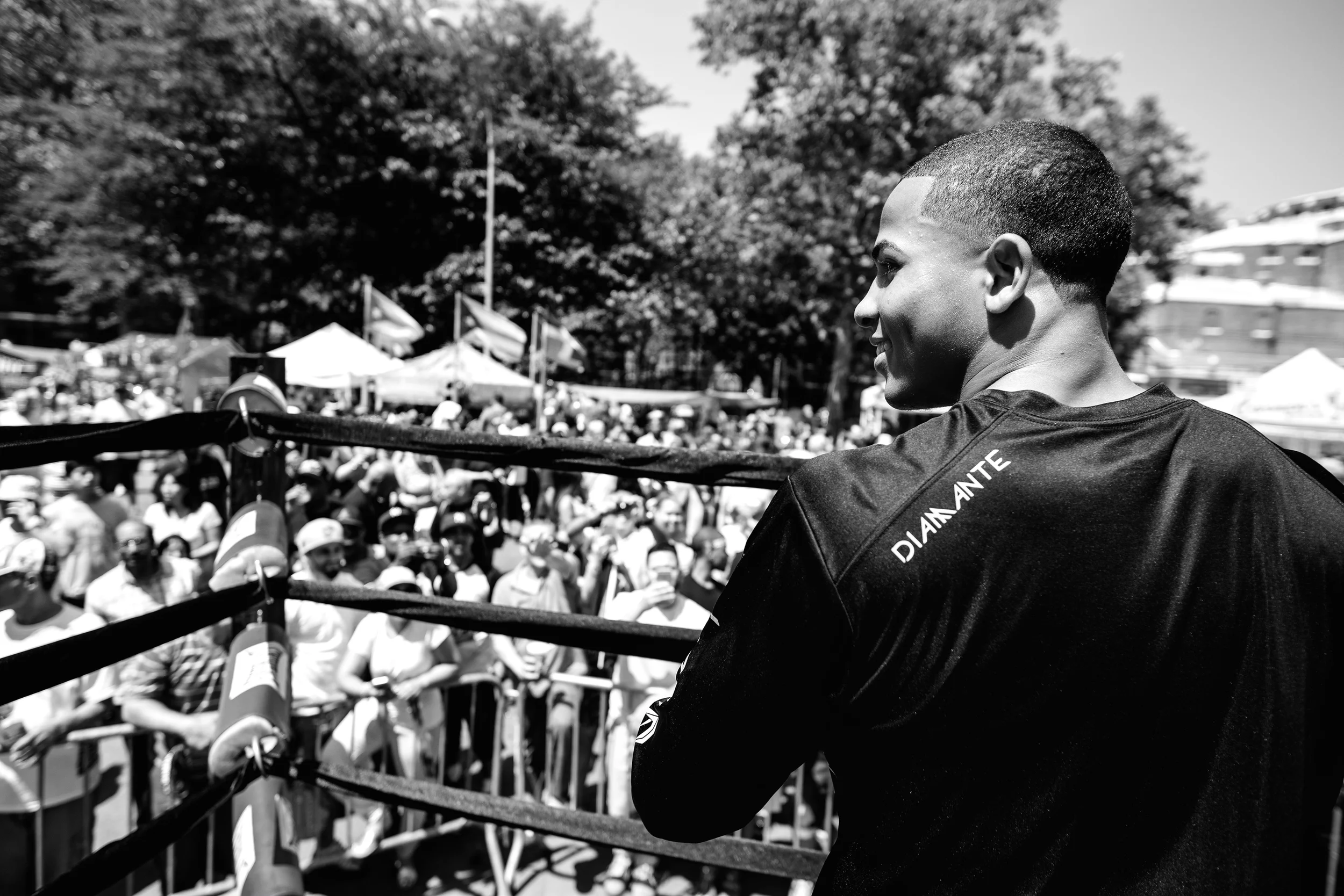  Felix " El Diamante " Verdejo at the Bronx Cultural Arts Festival in New York on Saturday May 30th 2015 promotes  his next fight against Ivan Najera (not shown) at the Madison Square Garden Theater on Saturday June 13, 2015. 