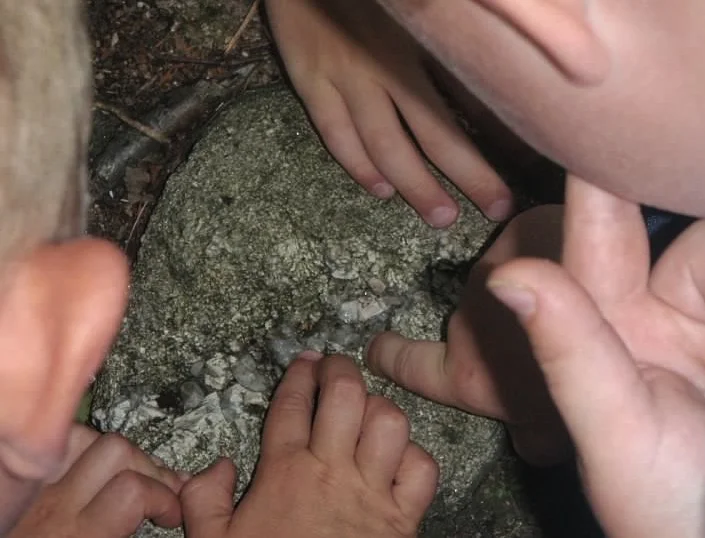Finding quartz at Steep Rock, Washington