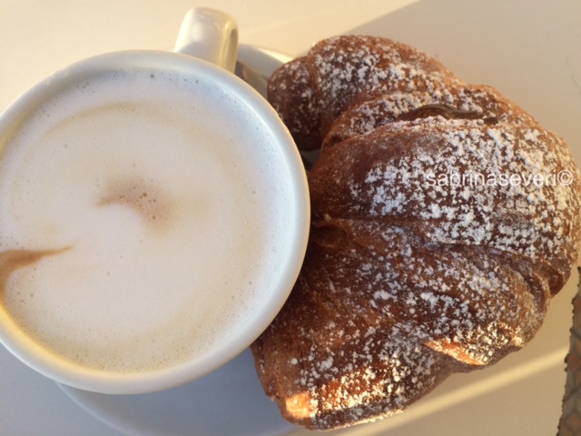 Cappuccino e brioche italian typical breakfast