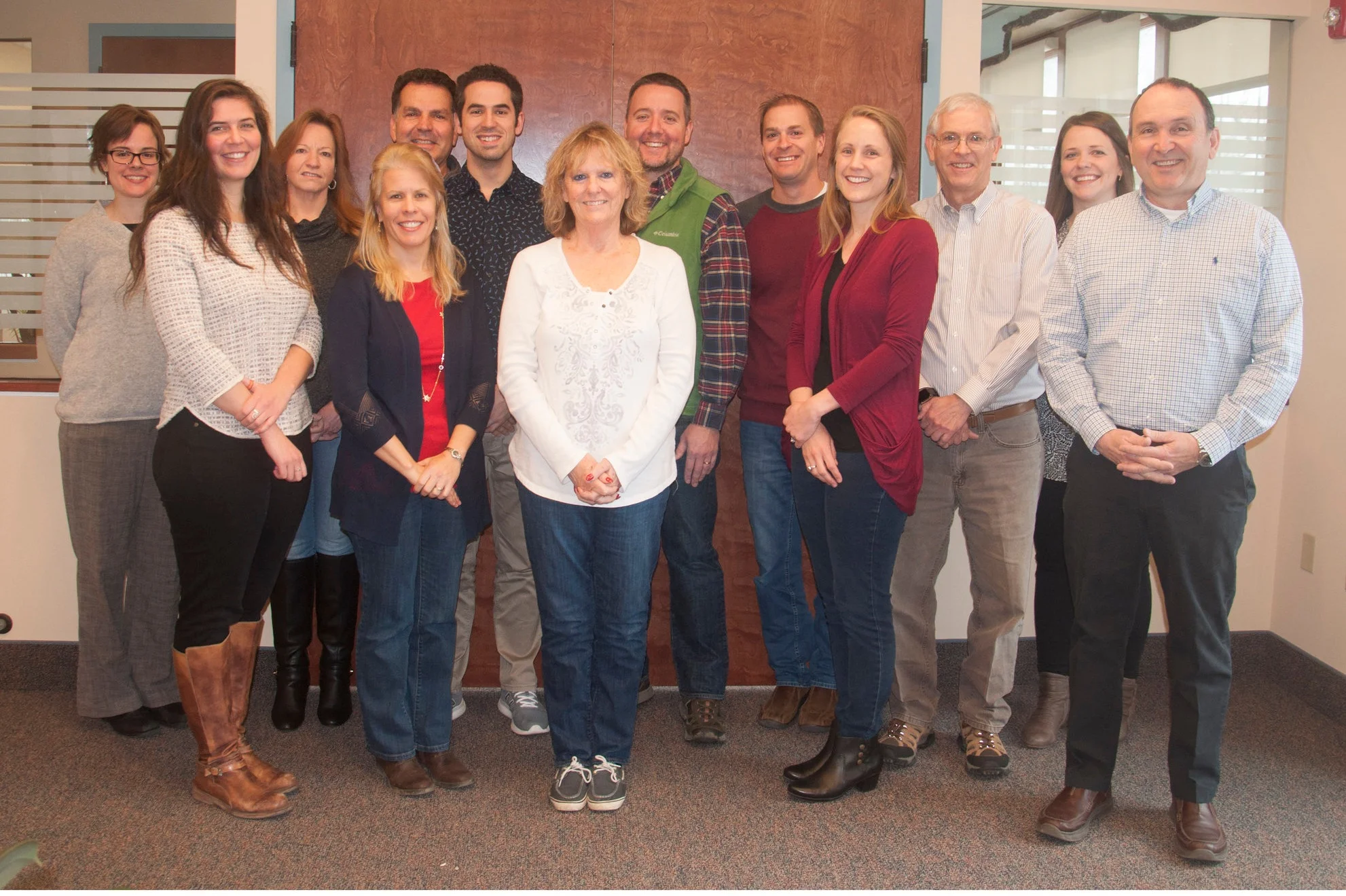 From Left: Julia Beaty, Karson Coutre, Kathy Collins, Jessica Coakley, José Montañez, Matt Seeley, Jan Saunders, Jason Didden, Brandon Muffley, Kiley Dancy, Clay Heaton, Mary Sabo, Chris Moore