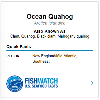Ocean Quahog FishWatch Profile