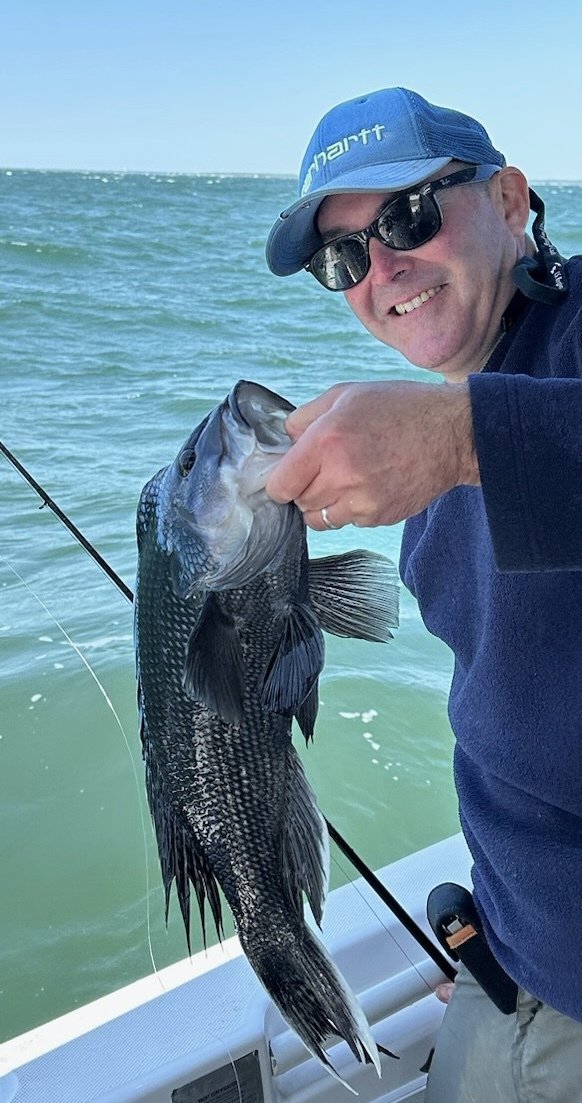   Black sea bass fishing in Buzzards Bay.     Photo by John Almeida  