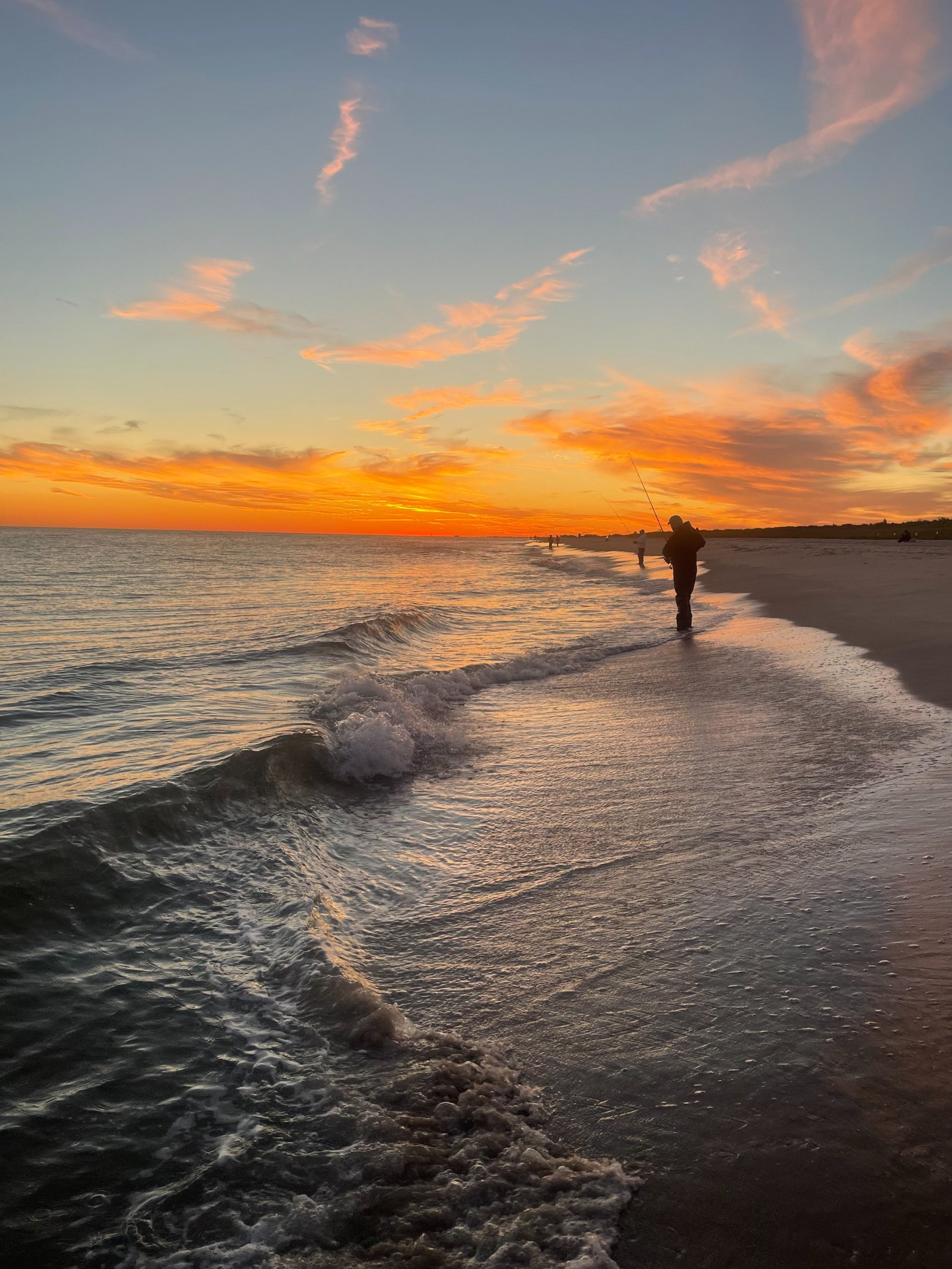   Surf fishing at Robert Moses State Park.    Photo by James Gilmore  