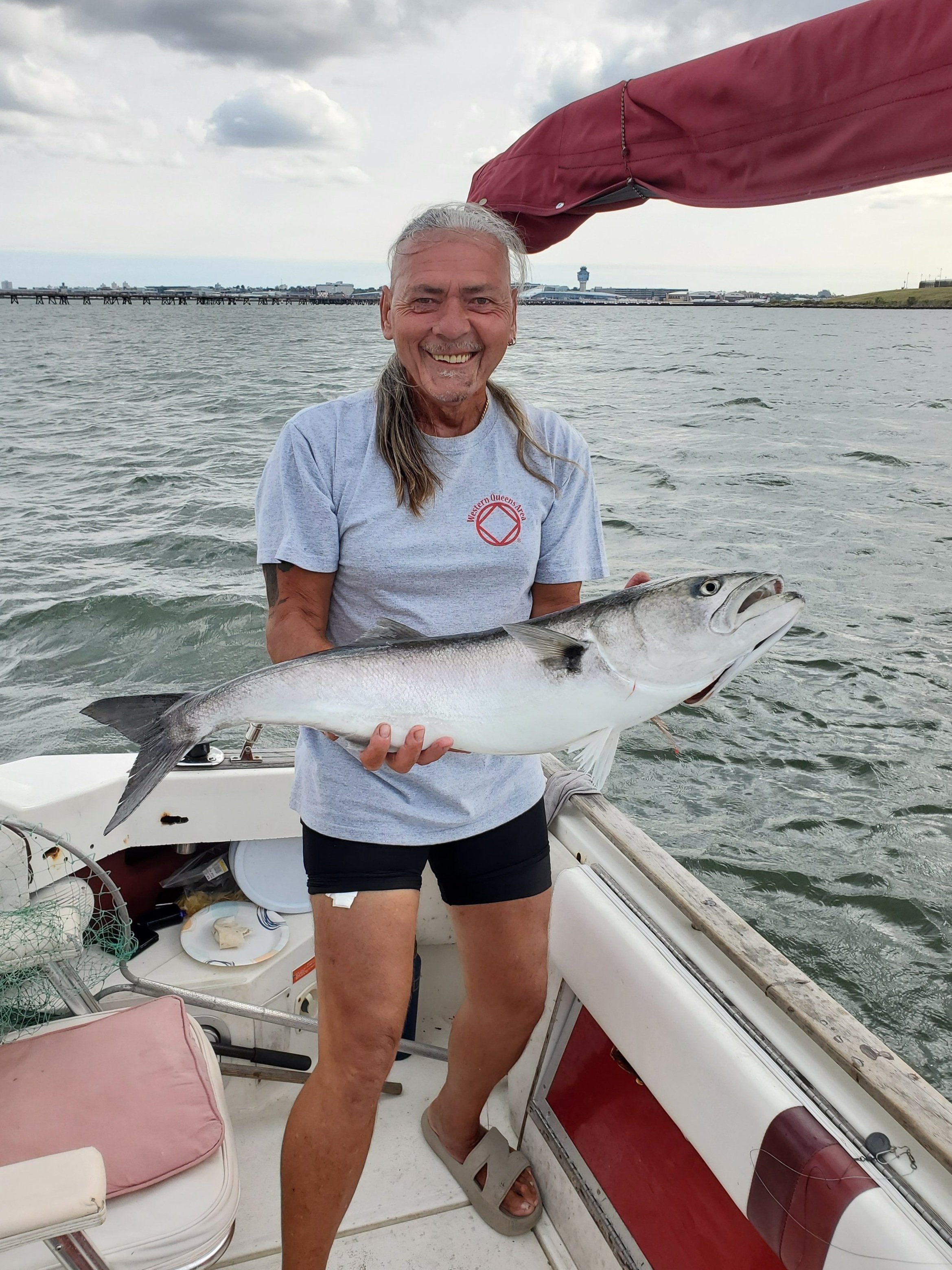   Bluefish in the East River near Rikers Island, Queens, New York.      Photo by Omar Riveros  