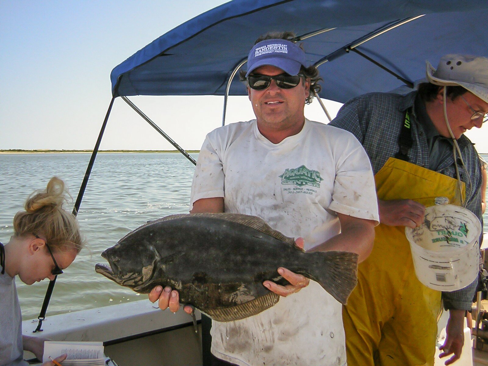   Summer flounder during Maryland Coastal Bays trawl sampling.      Photo by Steve Doctor  