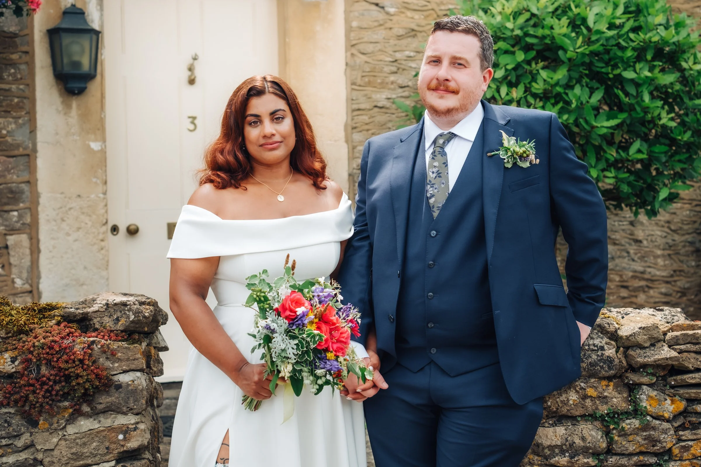 bride and groom in corsham