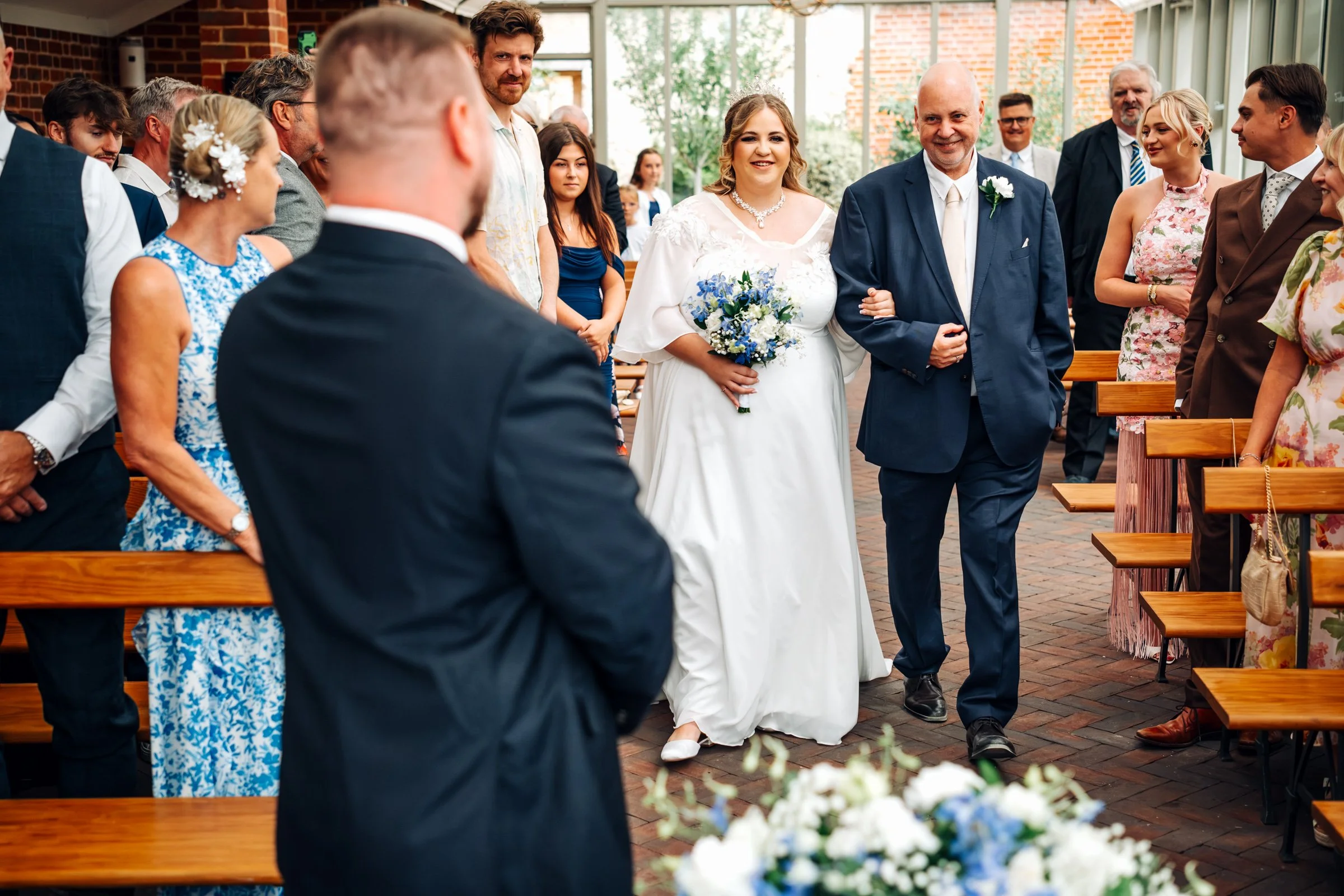 bride walks down the Aisle at syrencot