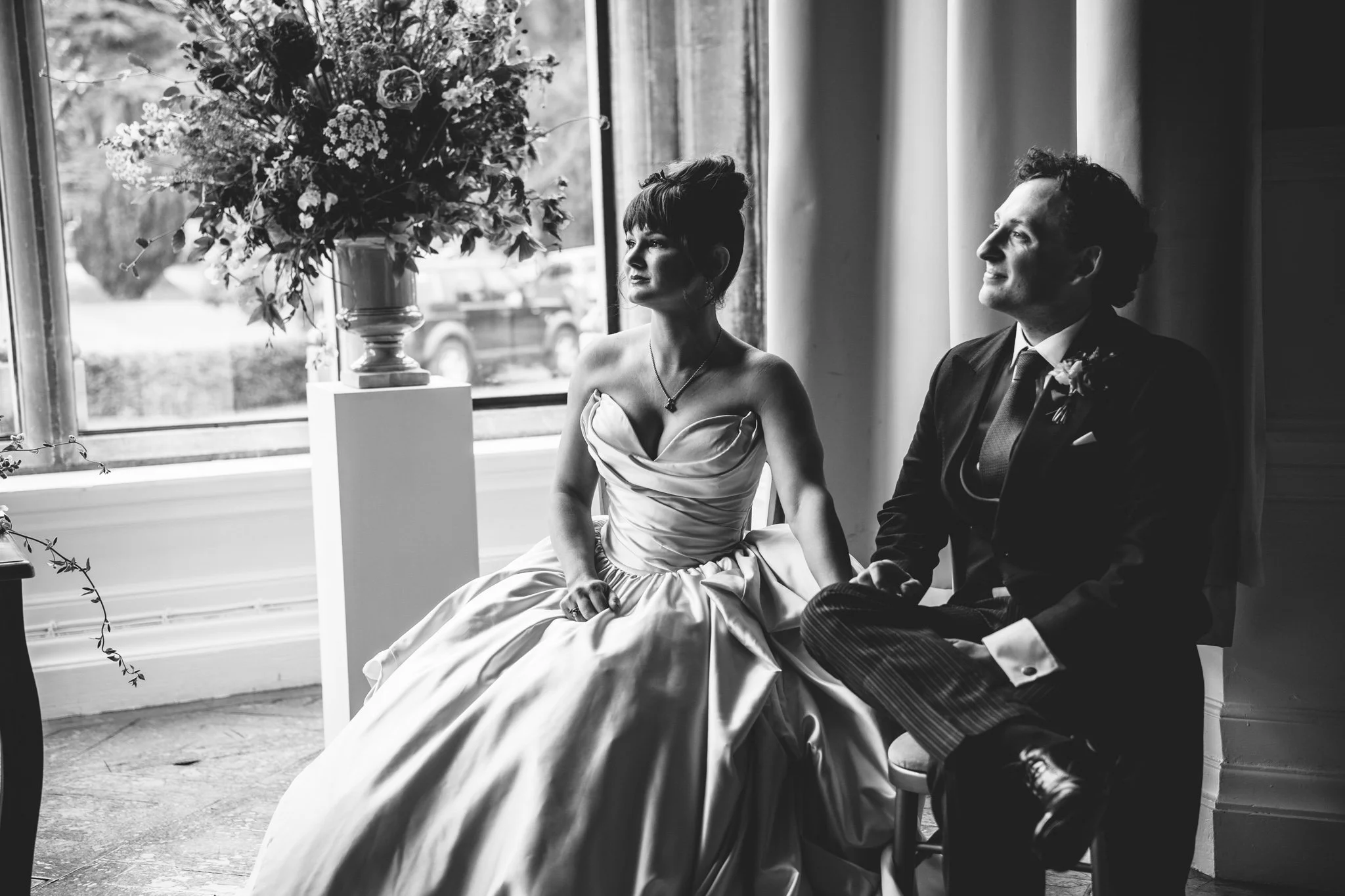 Bride and Groom at Grittleton House
