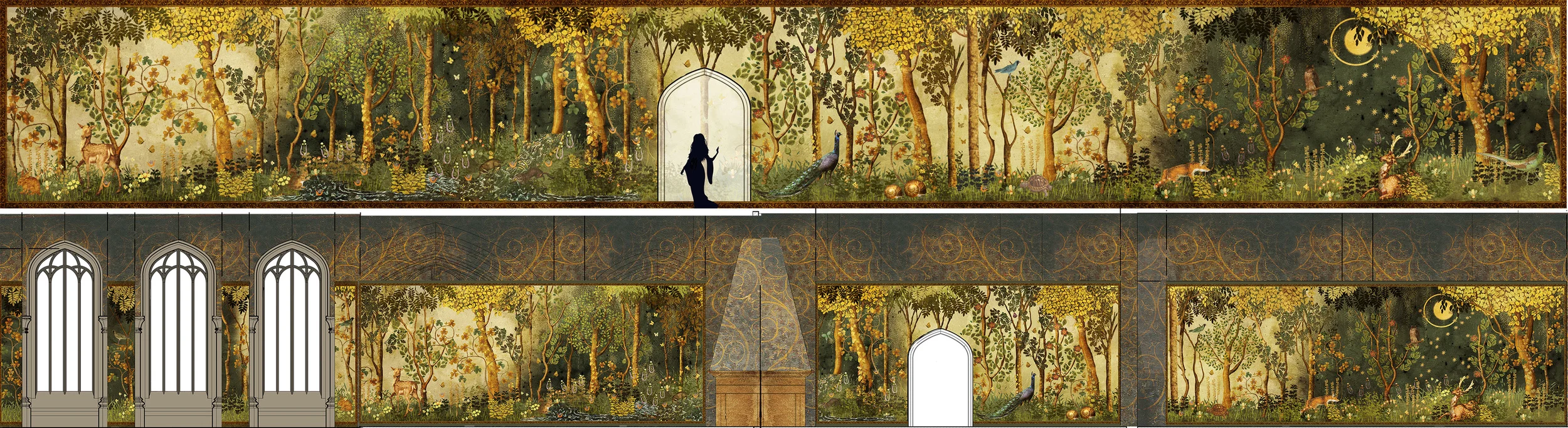 MALEFICENT - entire tapestry mural