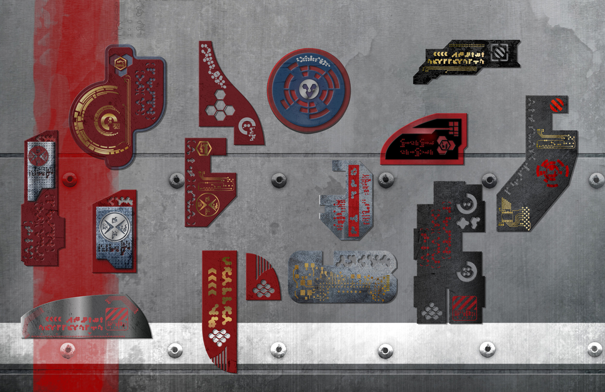 avengers M-ship panels - visuals
