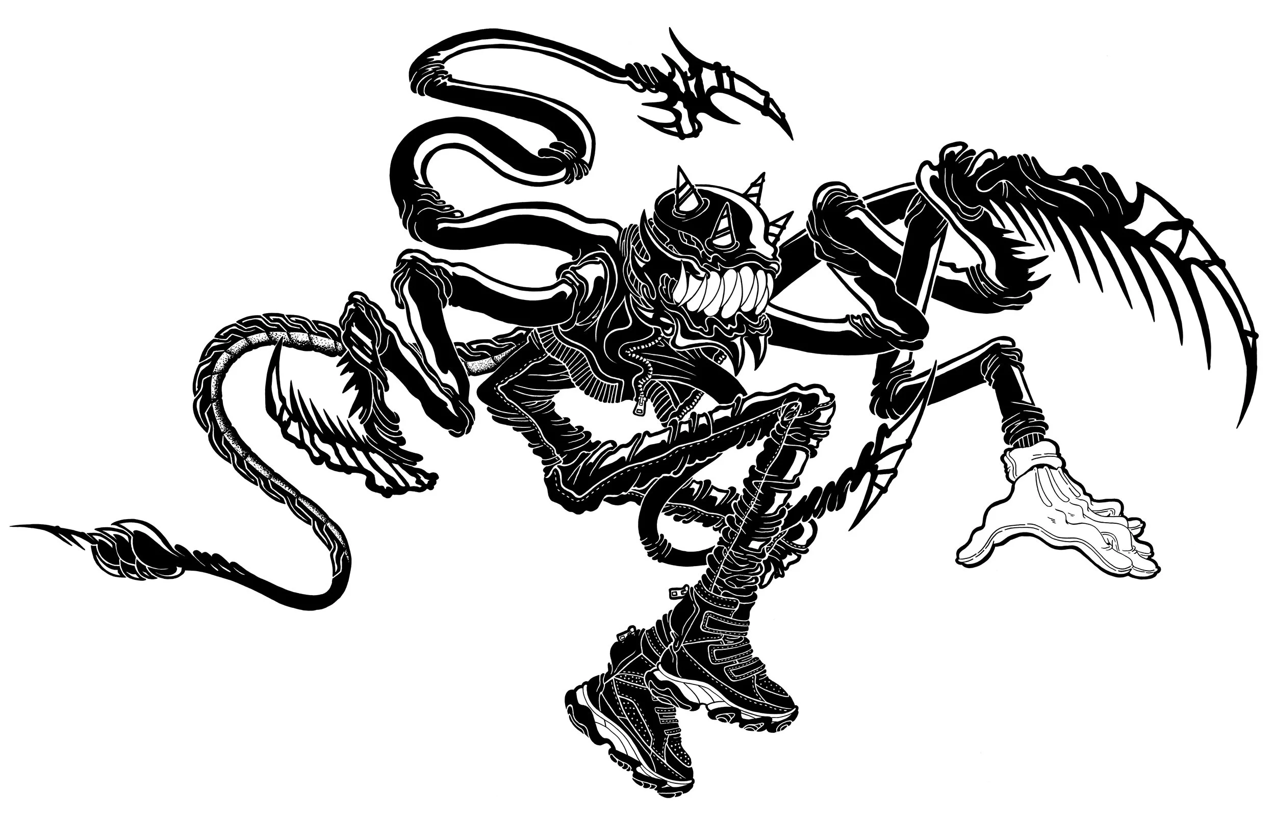  FEEDING TIME  36” x 48”  Archival Ink On Paper  Apex Series  2024 