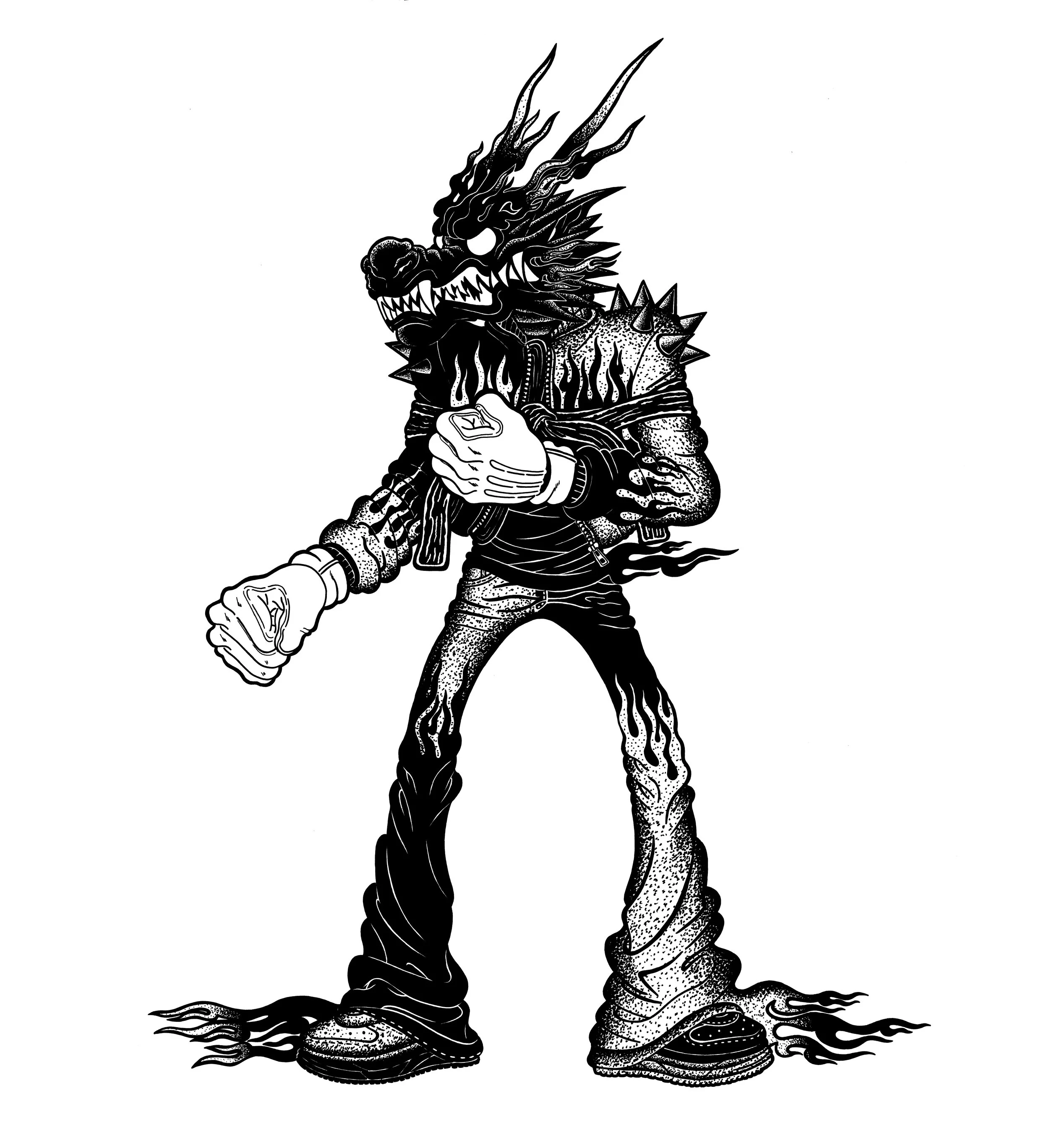  MR UNLIMITED POTENTIAL  24.5” x 26”  Archival Ink On Paper  Dragon 7 Series  2026 