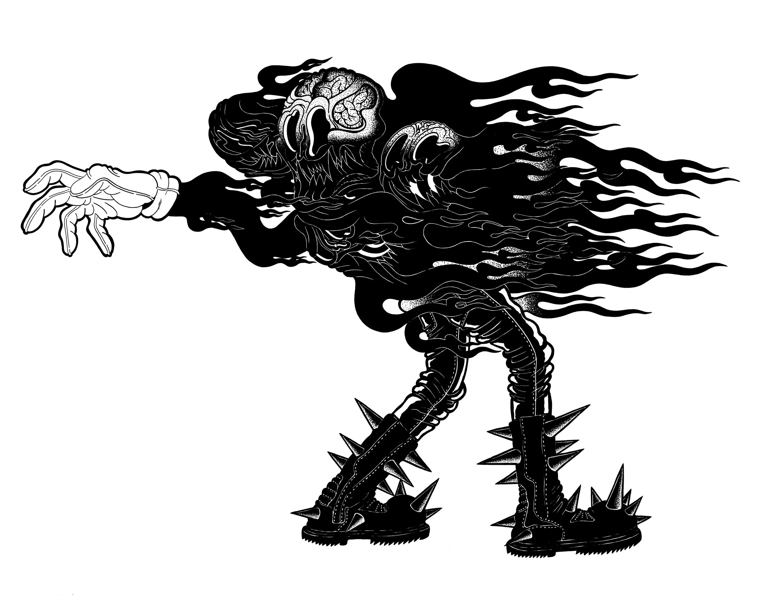  YOUR BEST NIGHTMARE  22” x 36”  Archival Ink On Paper  Halloween Series  2026 
