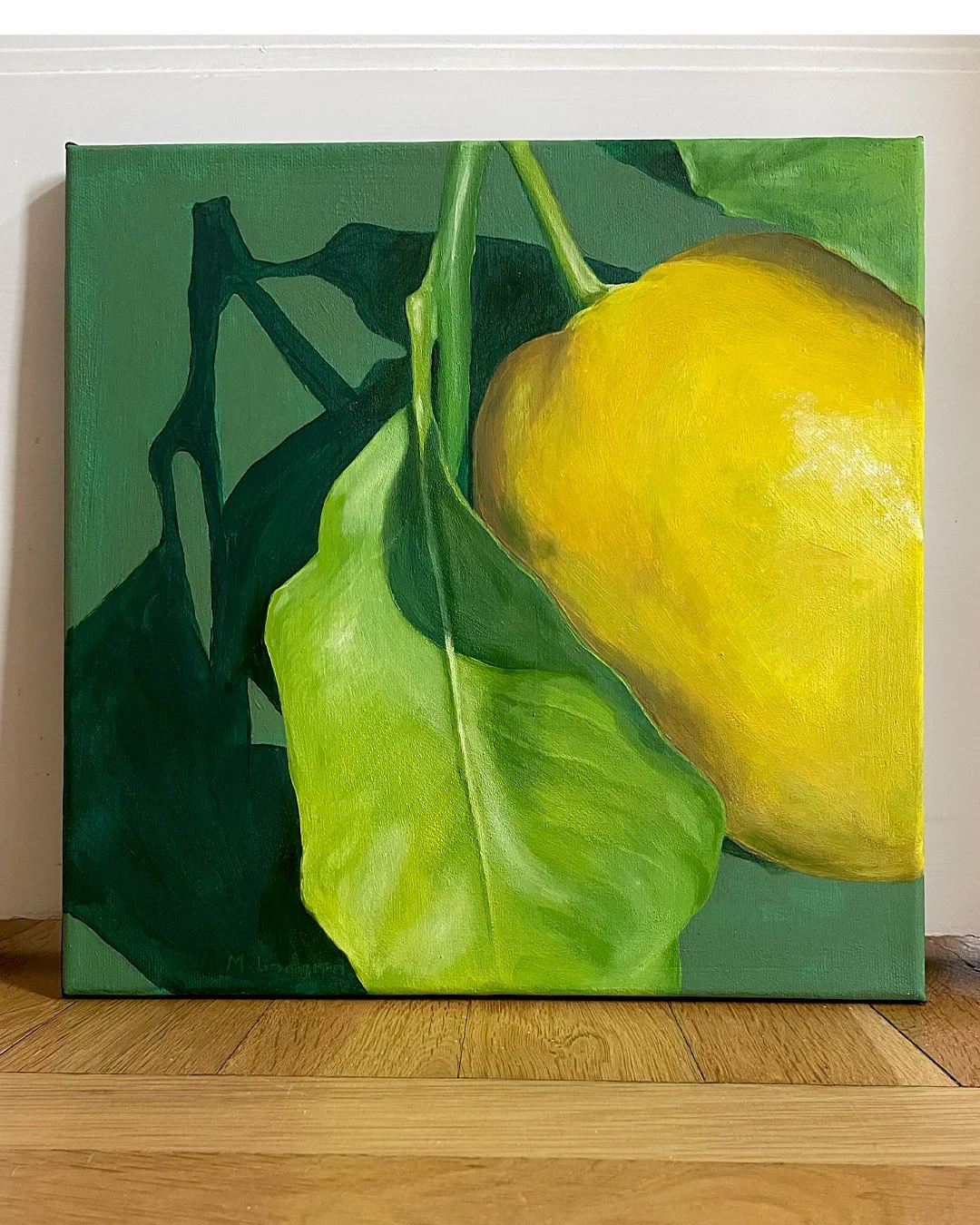 Målning i olja och akryl, konstnär Madelen Lindgren, Borås