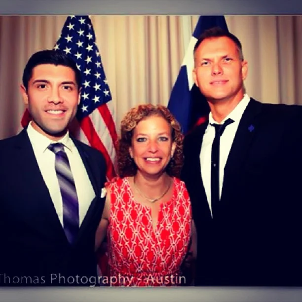 Democratic National Committee (DNC) Chair & Congresswoman Debbie Wasserman Schultz and Harris County Chair Lane Lewis at DNC Reception and Fundraiser at the W Hotel in Austin, TX