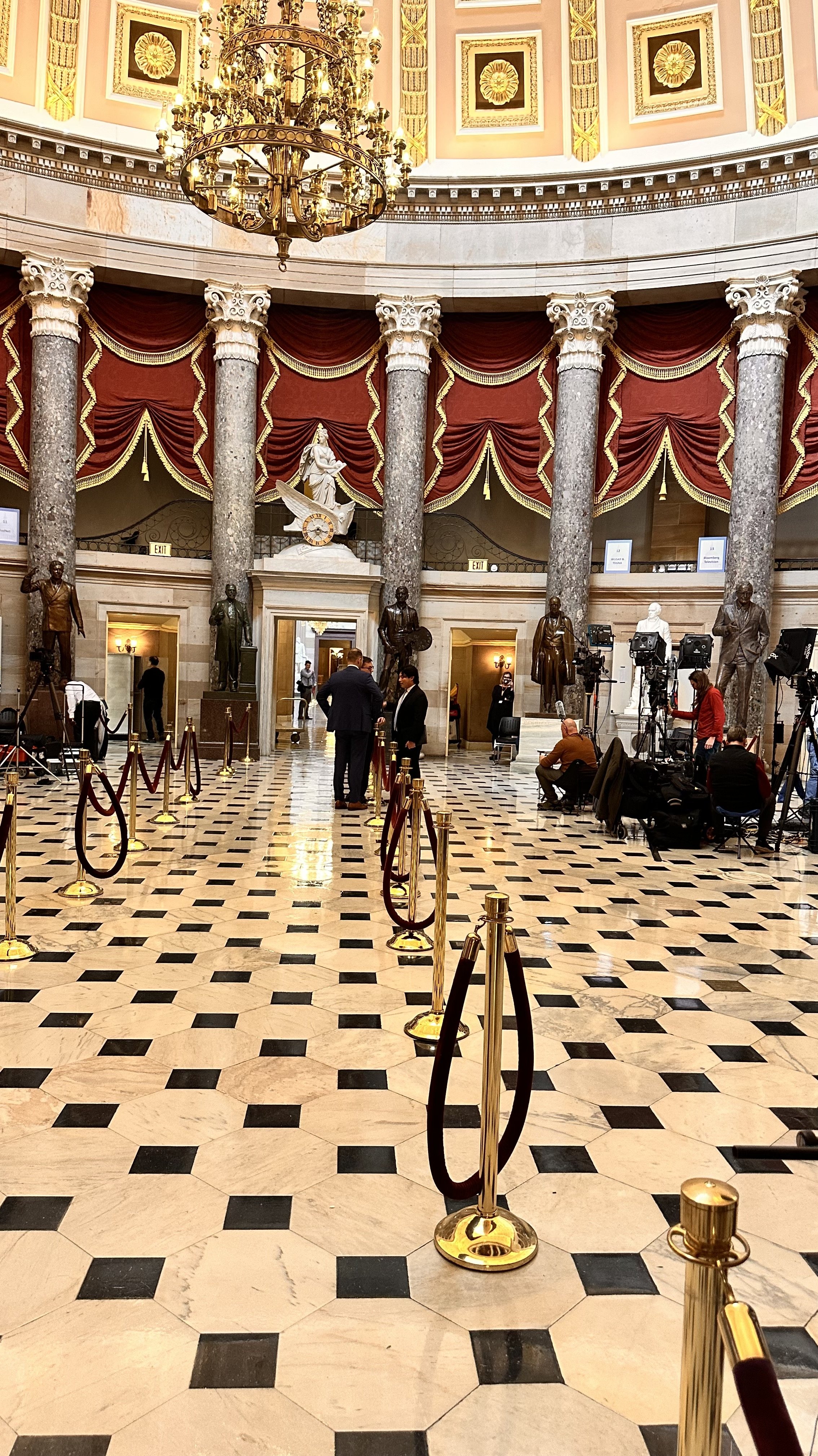 Media Row (the press gathered for interviews with Members of Congress)