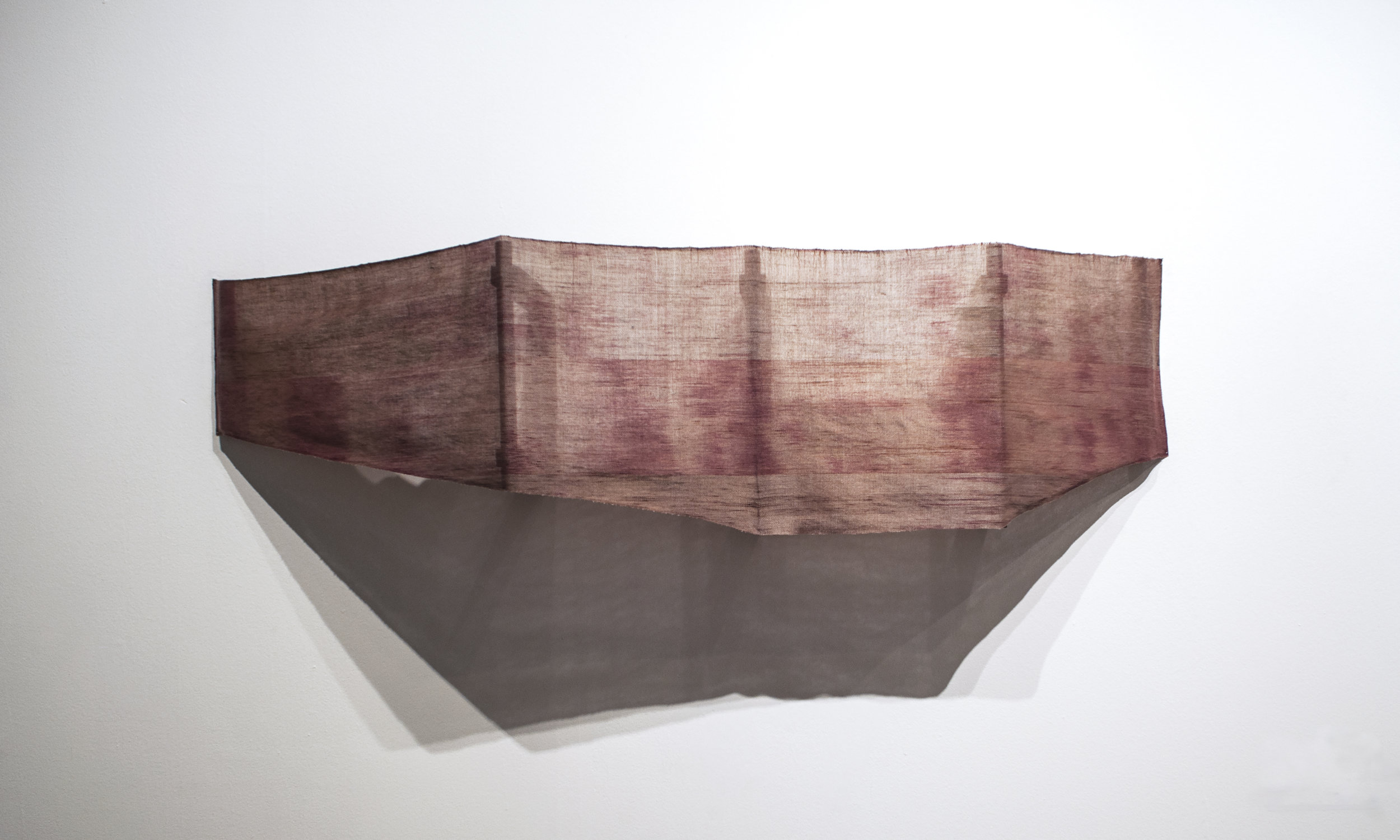   Banner-scape No. 2: Across from the Poulnabroune Dolmen  . &nbsp;Hand-dyed, hand-woven cloth, 2013. 