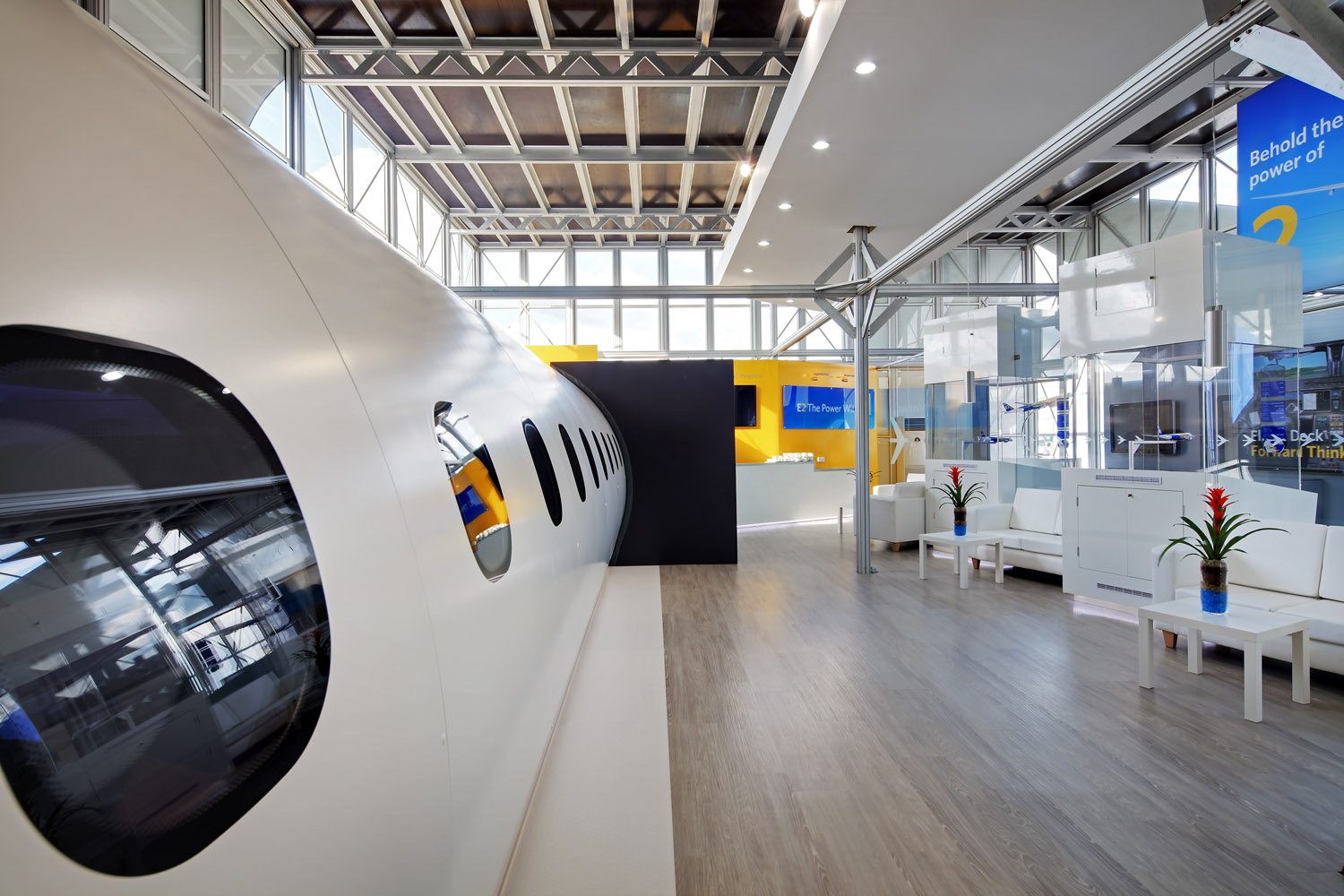 Embraer E2 mock-up at the Farnborough Airshow, UK