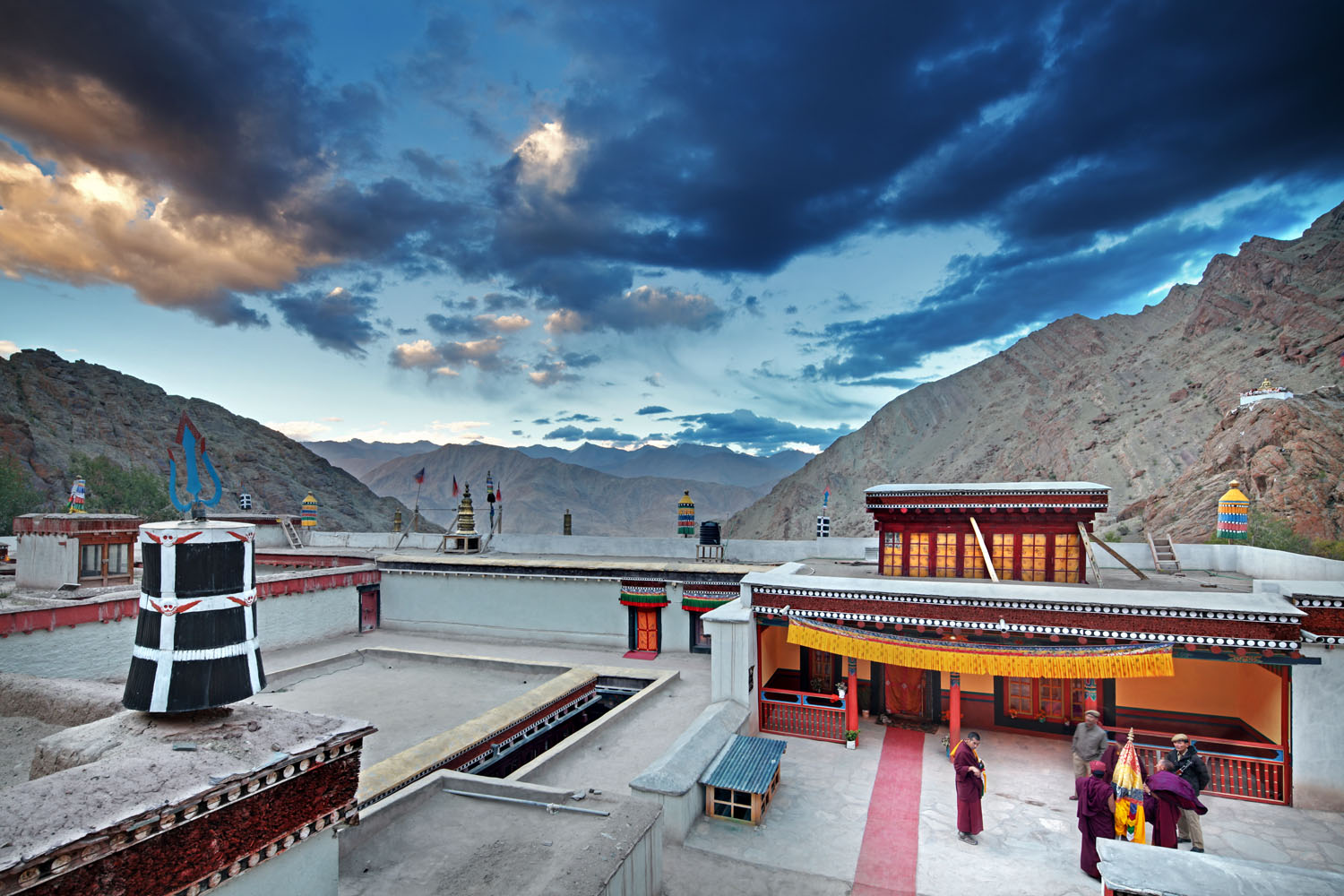 On the roof, Hemis Monastery, Ladakh, India