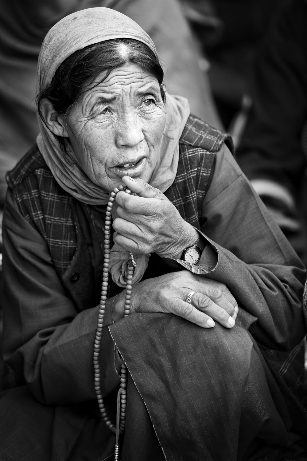 Woman pilgrim, Hemis Gompa, Ladakh, India