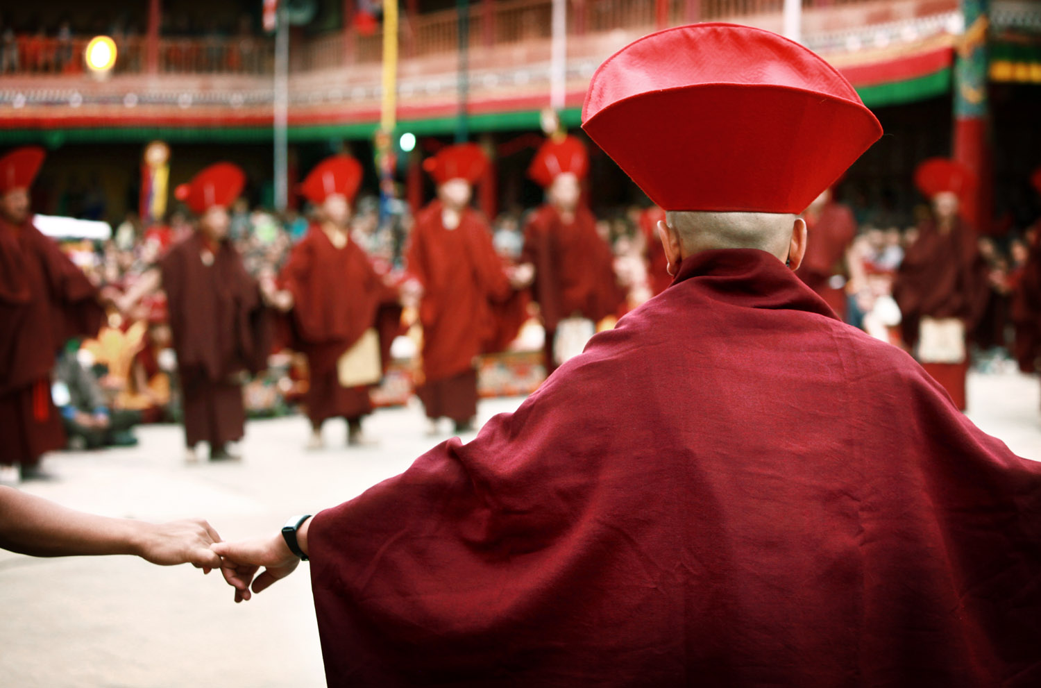 Monks dancing, Hemis Monastery