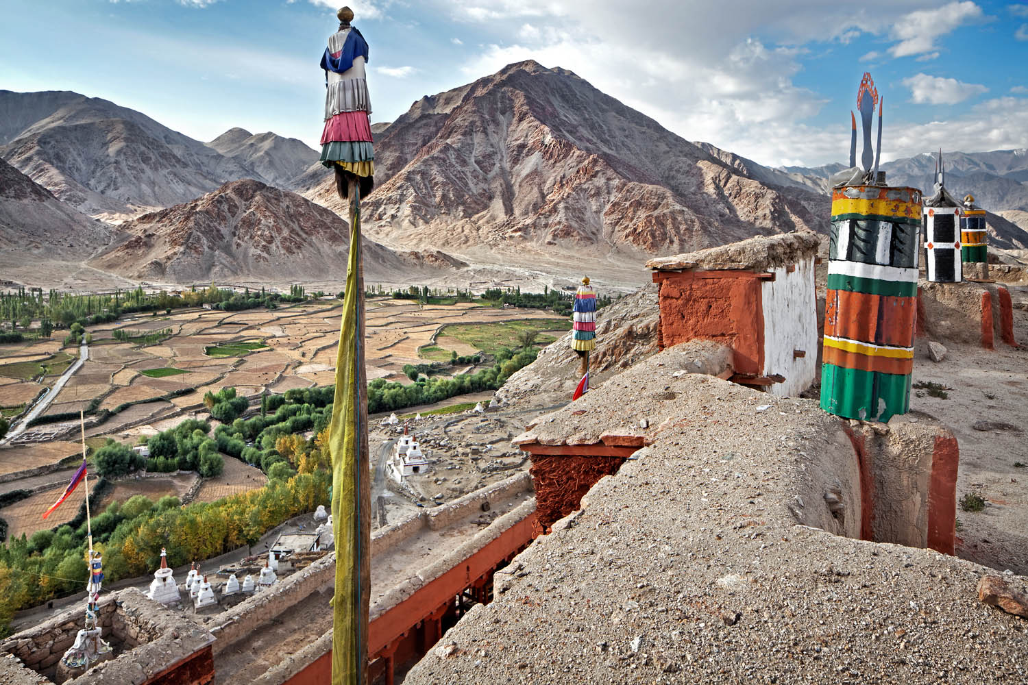 View from the roof, Chemdrey Monastery, Ladakh, India