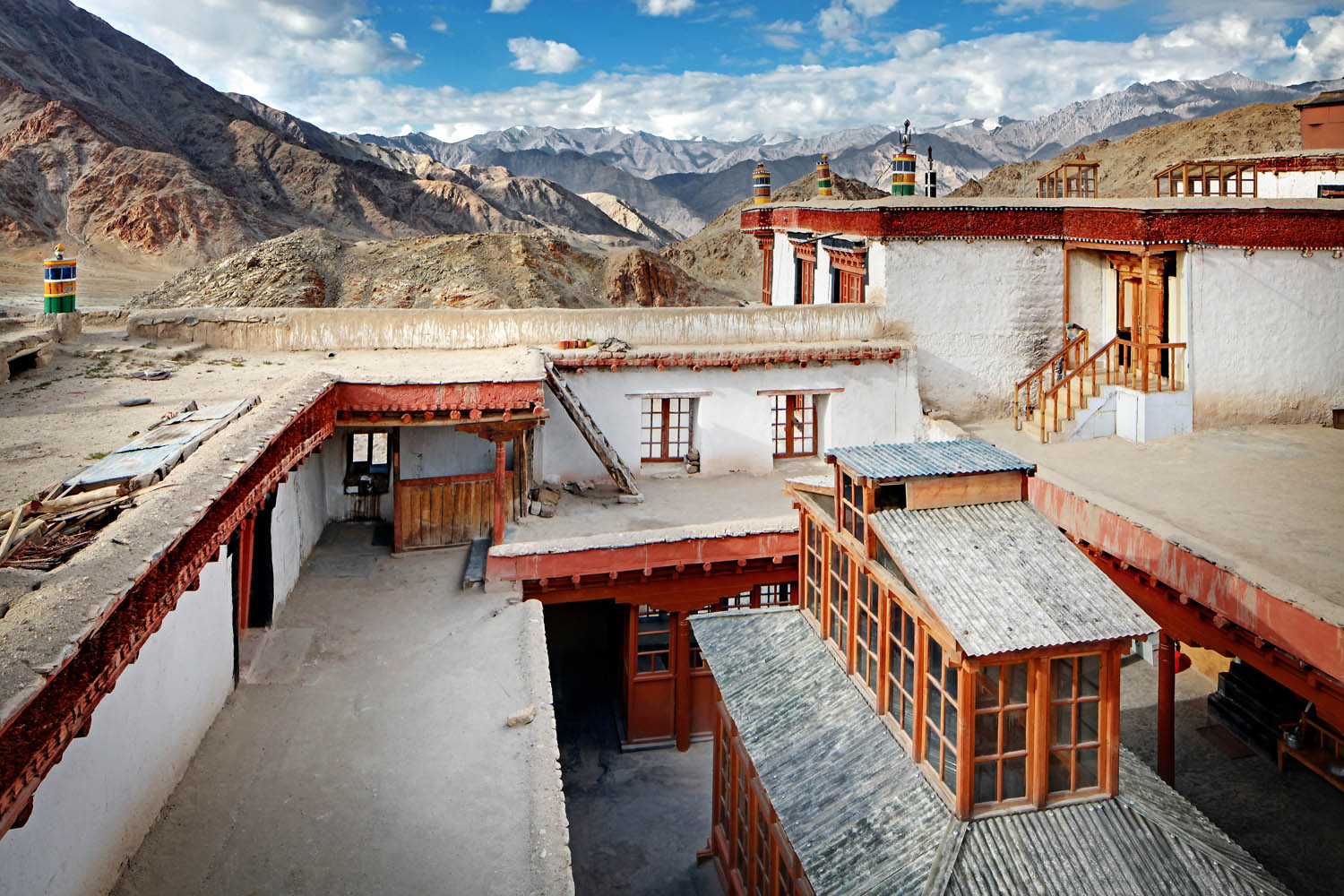 On the roof, Chemdrey Monastery, Ladakh, India