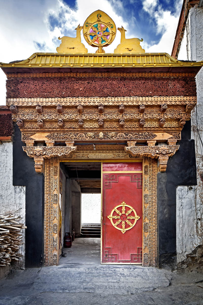 Entrance to Chemdrey Monastery, Ladakh, India
