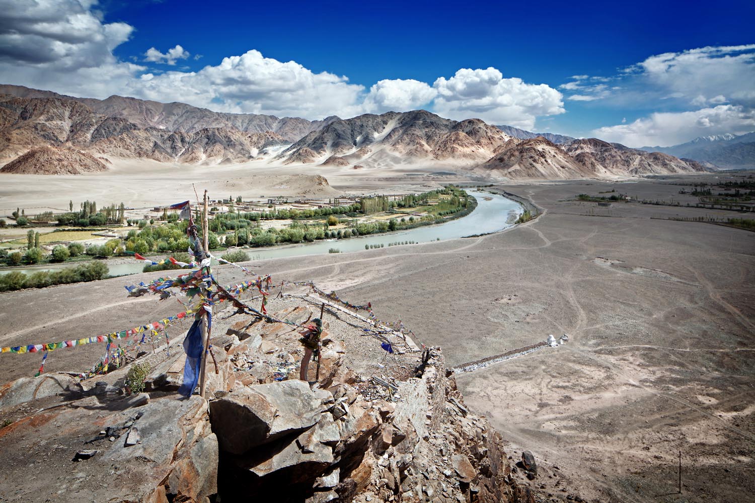 View over the Indus Valley, Stakna Monastery, Ladakh, India