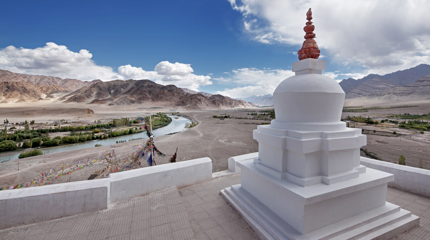 View over the Indus valley, Stakna Monastery, Ladakh, India