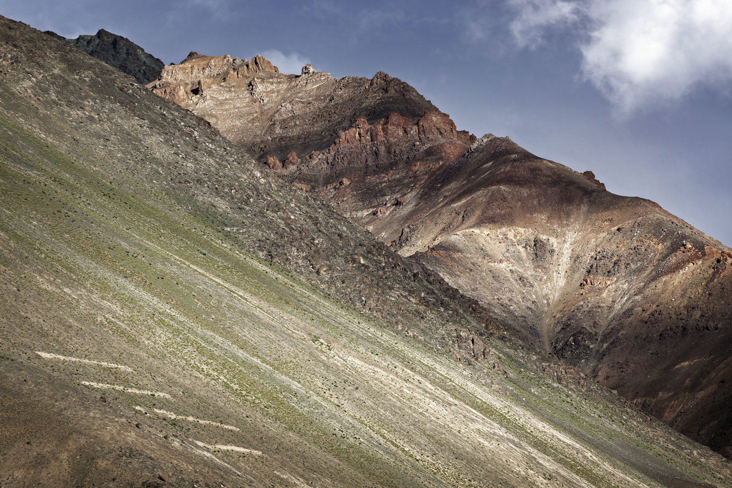 Mountain detail, near Purne, Zanskar, India