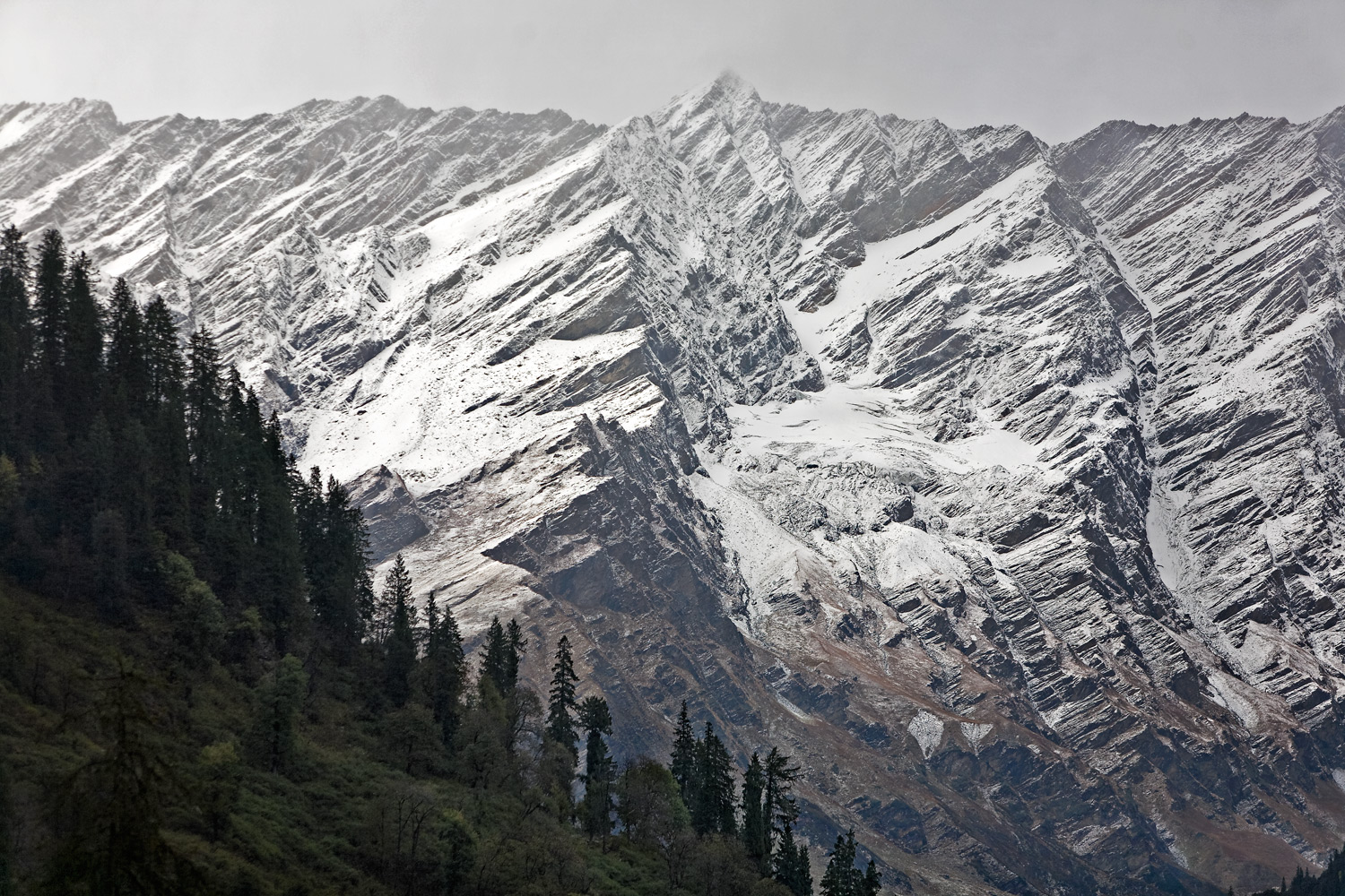 Mountain-scape near Solang, Himachal Pradesh, India