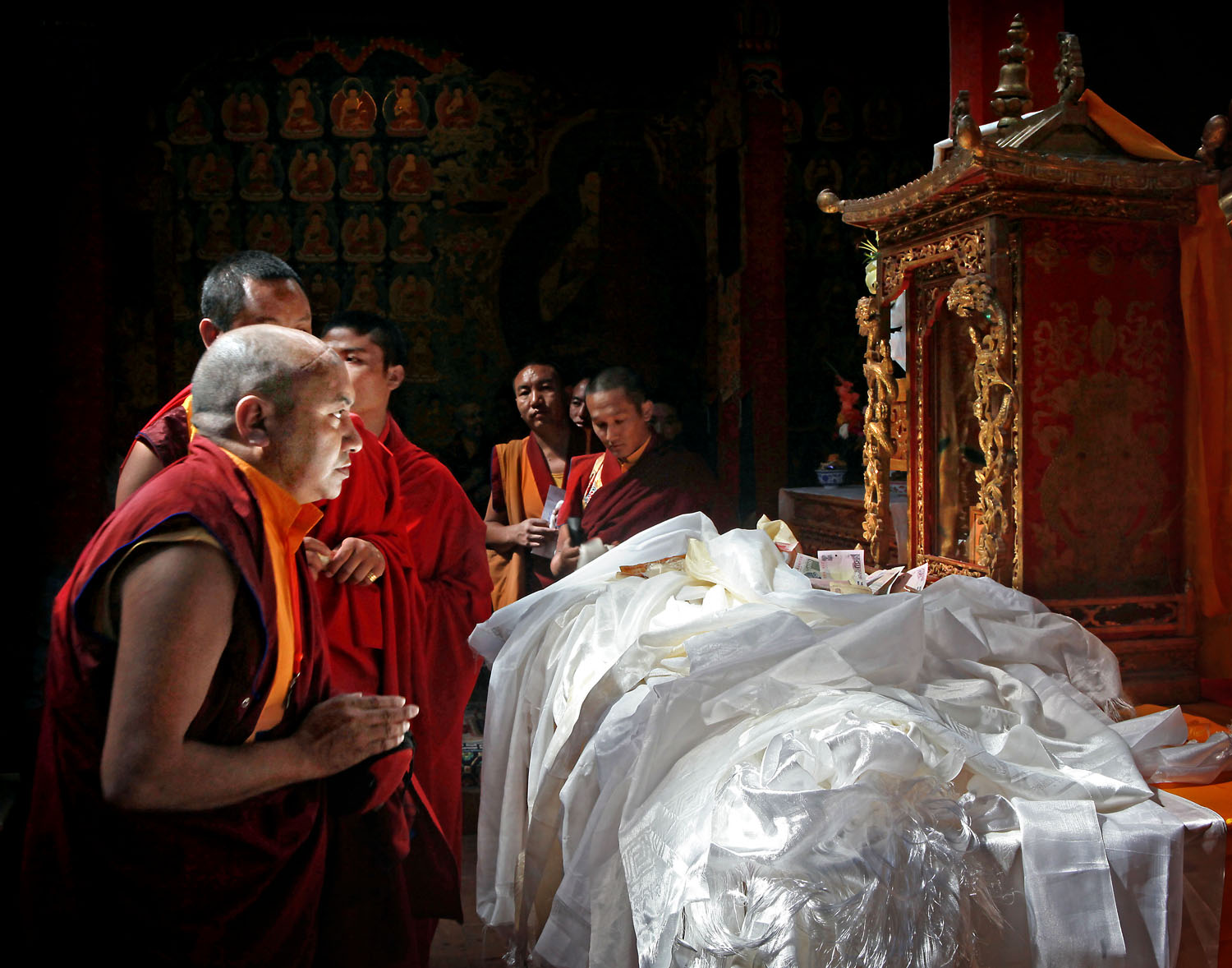 Sacred relic on display, Hemis Monastery, Ladakh