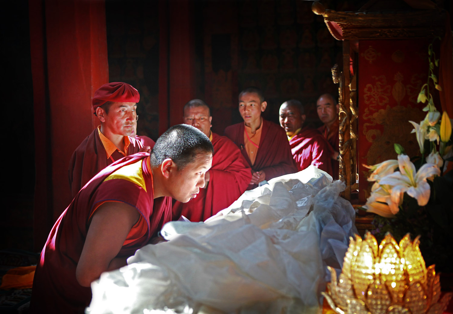 Sacred relic on display, Hemis Monastery, Ladakh