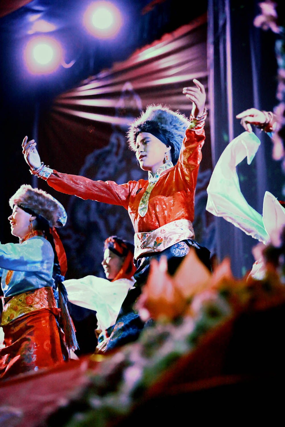 Theatrical performance by Drukpa nuns, Hemis Monastery