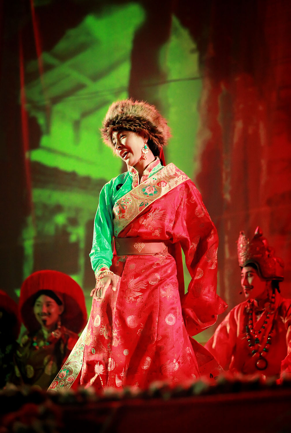 Theatrical performance by Drukpa nuns, Hemis Monastery