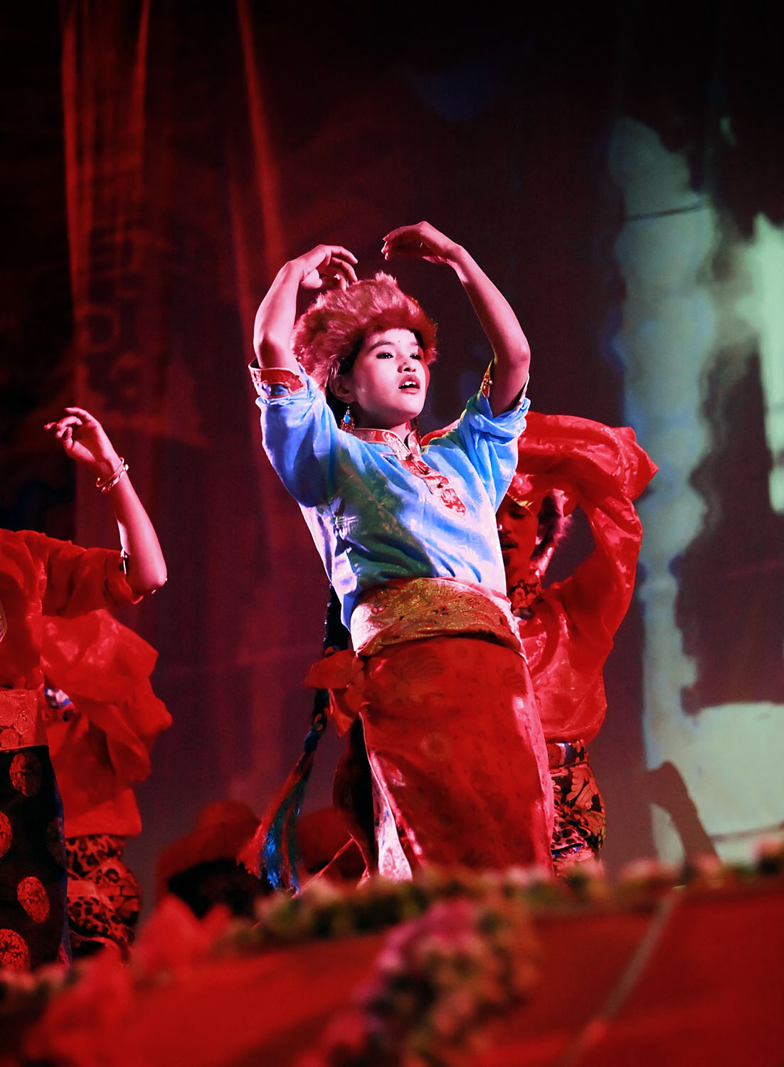 Theatrical performance by Drukpa nuns, Hemis Monastery