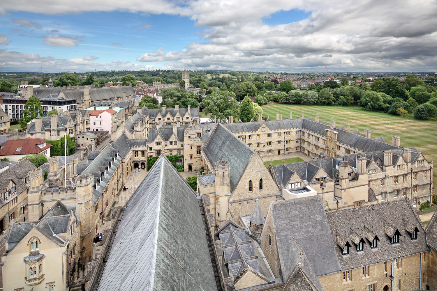 View from Chapel Tower, Merton College, Oxford, UK