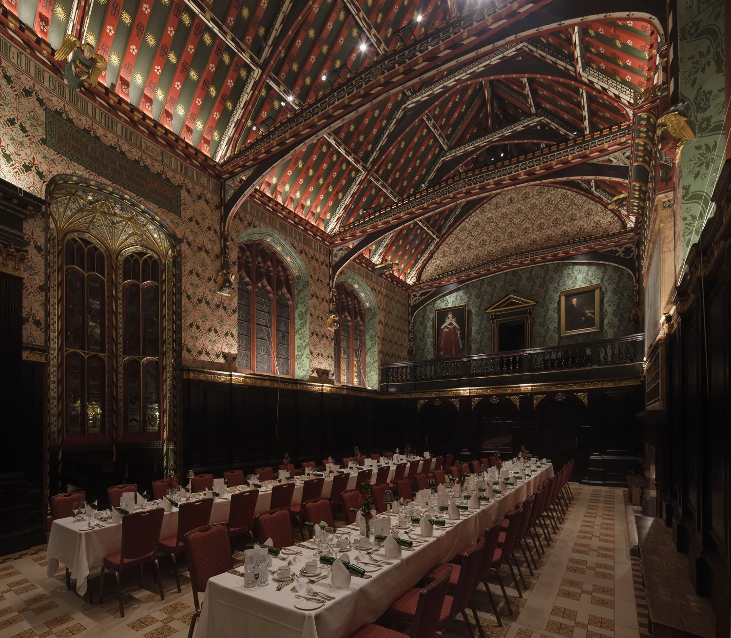 Lighting upgrade - The Old Hall, Queen's College, Cambridge