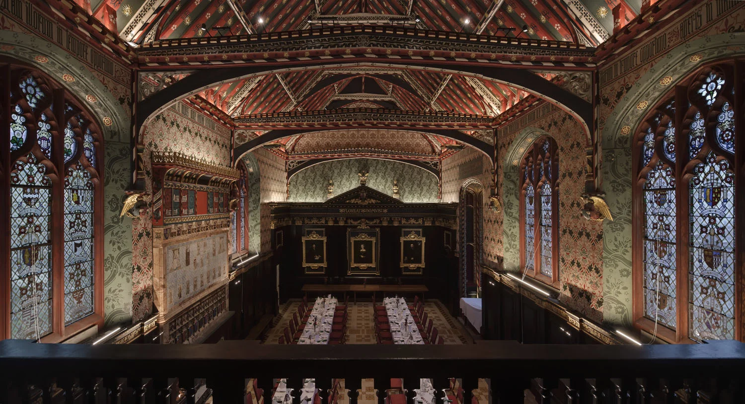 Lighting upgrade - The Old Hall, Queen's College, Cambridge