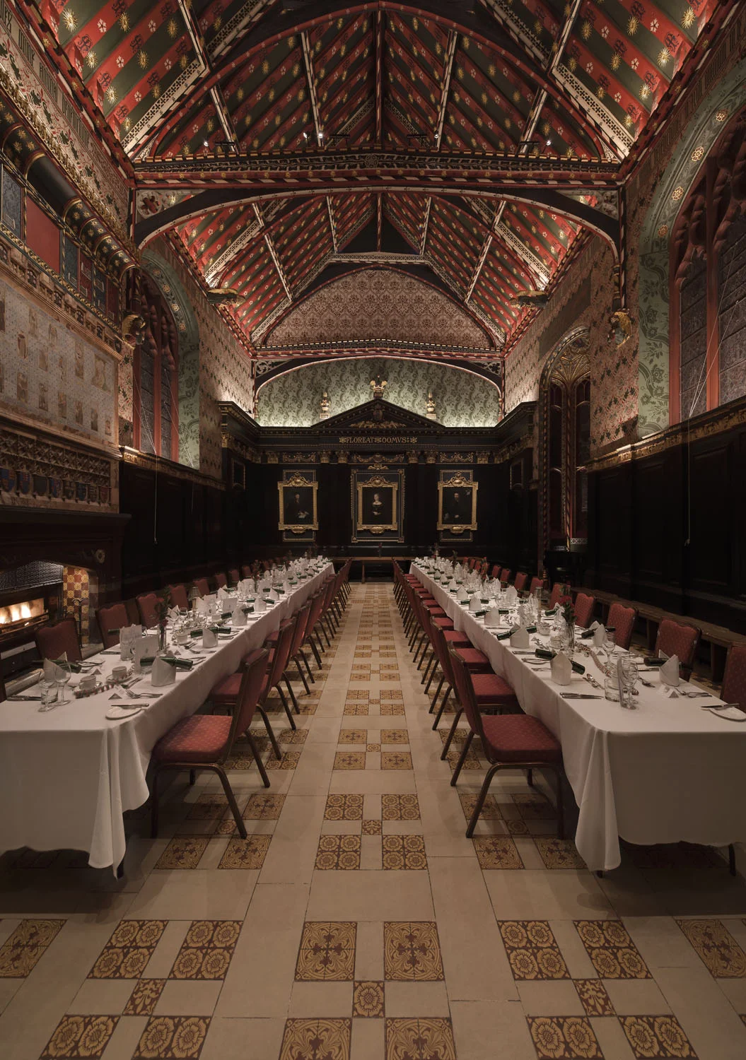 Lighting upgrade - The Old Hall, Queen's College, Cambridge
